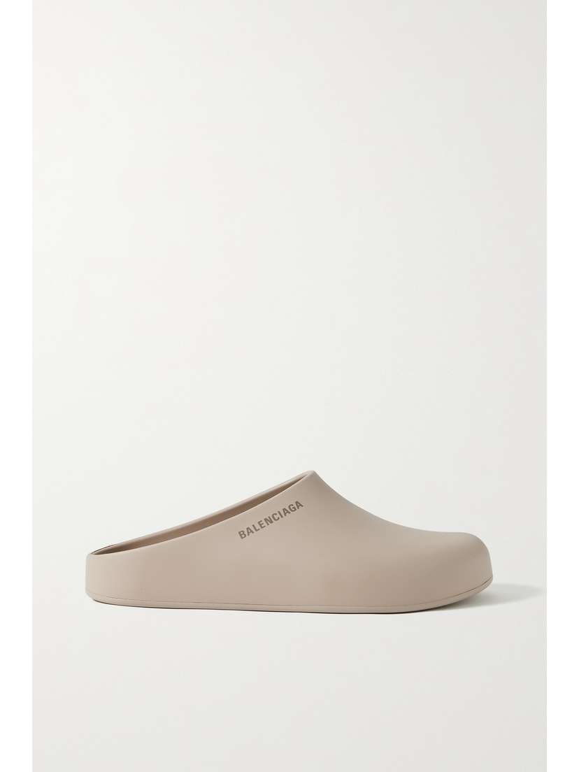 Balenciaga Pool Closed Logo-printed Rubber Slides