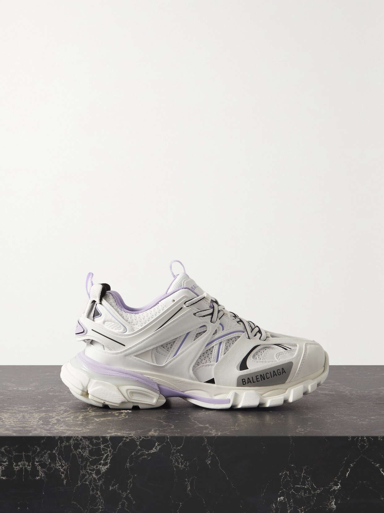 Balenciaga Track Logo-detailed Mesh And Rubber Sneakers - White