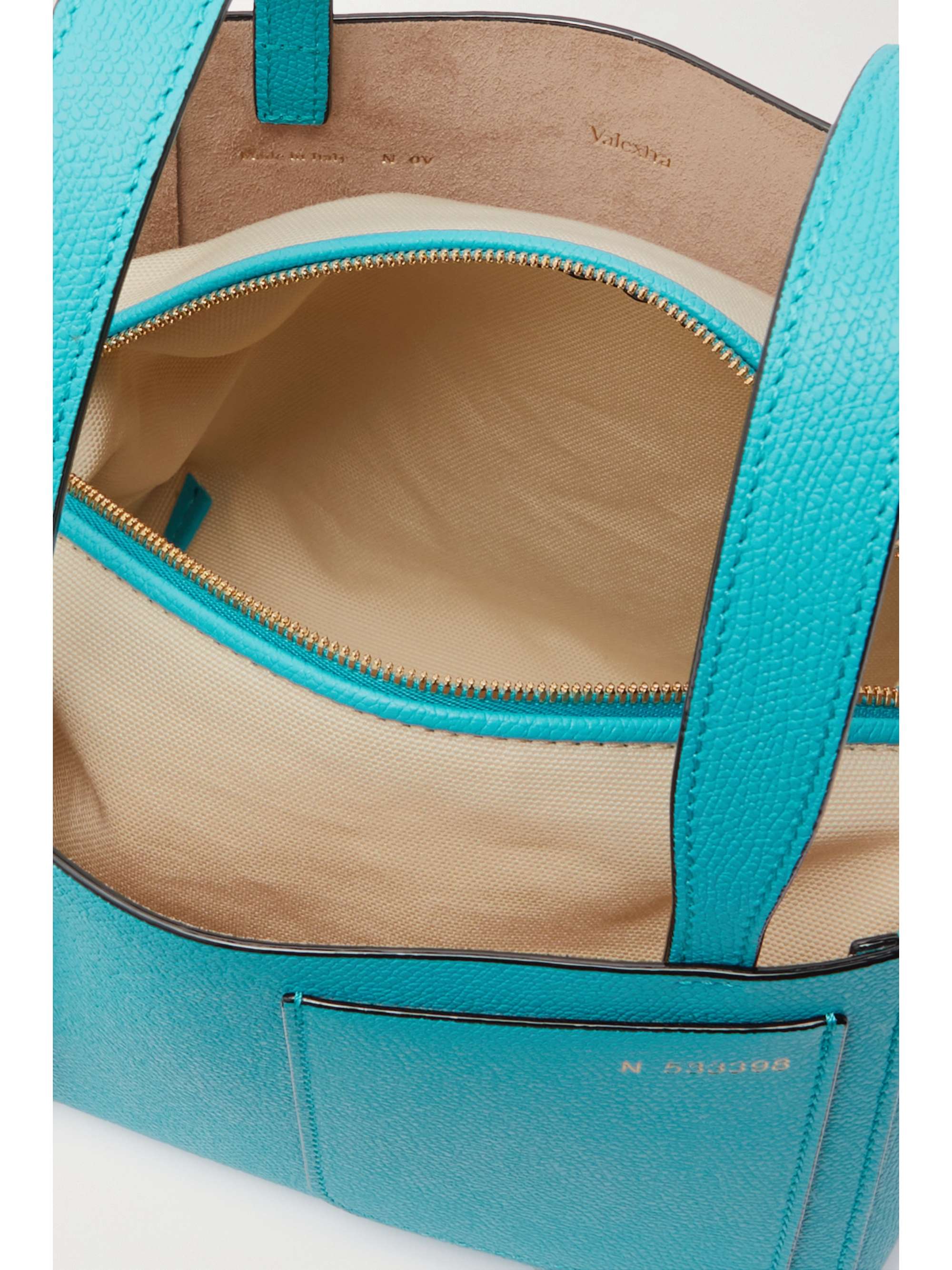 VALEXTRA Secchiello mini textured-leather bucket bag