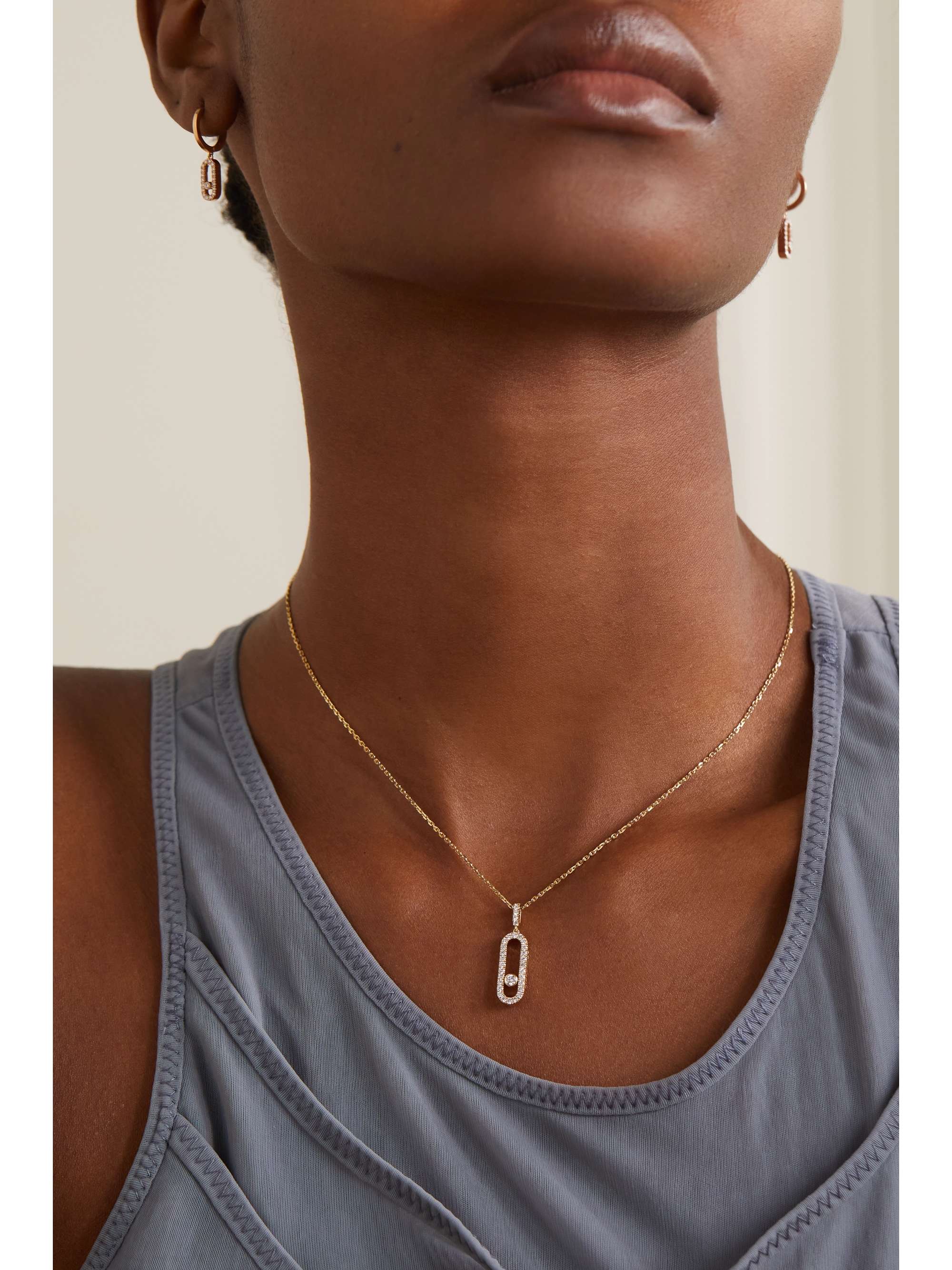 MESSIKA Move Uno large 18-karat gold diamond necklace