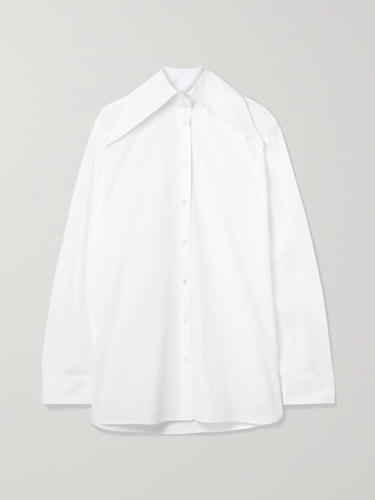 The Row Armelle Exaggerated Point-collar Shirt In White