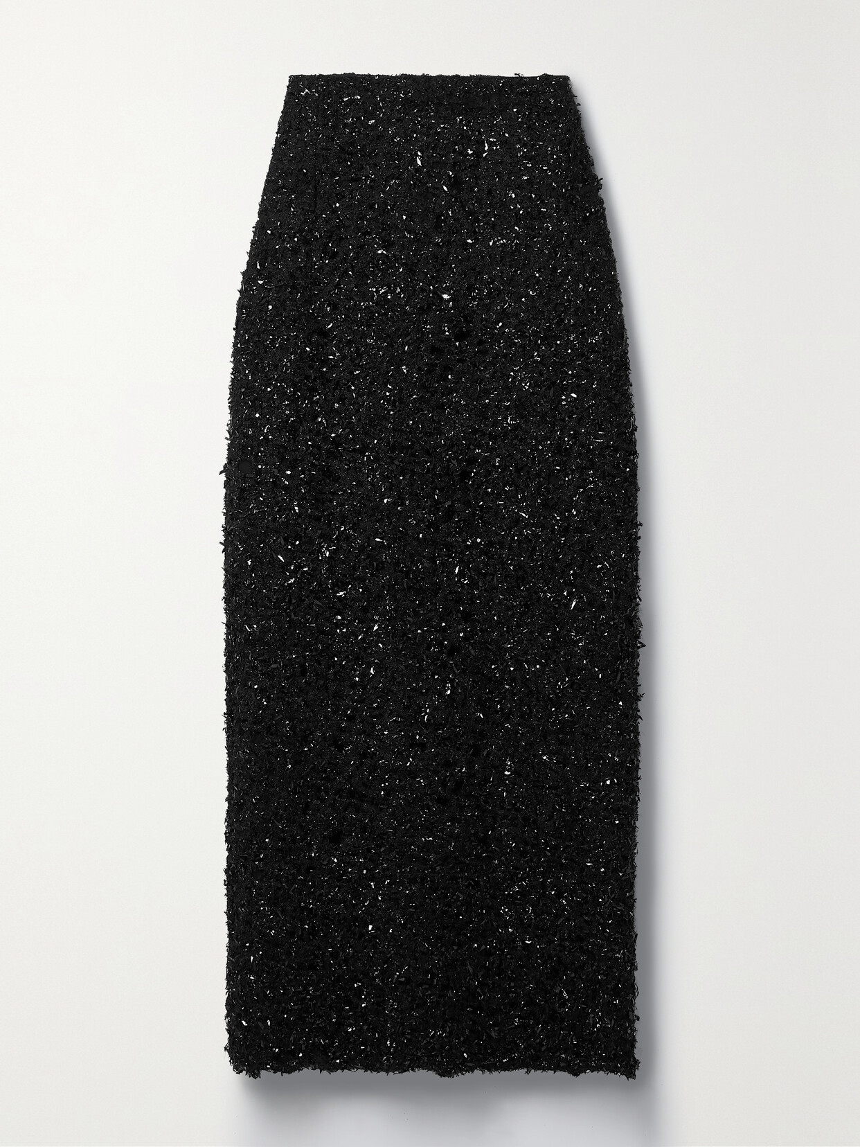 The Row - Juno Wool-blend Bouclé-tweed Midi Skirt - Black