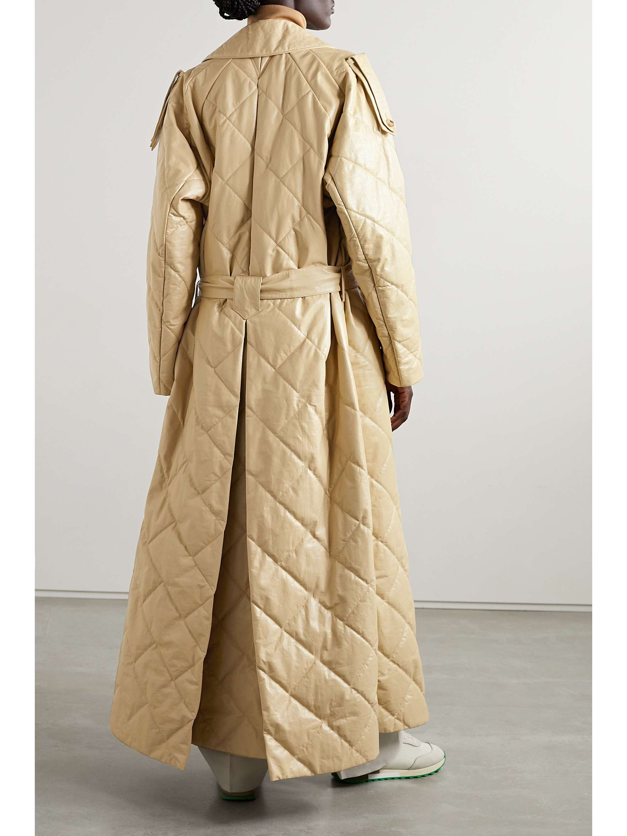 THE ROW Agathon belted quilted leather coat