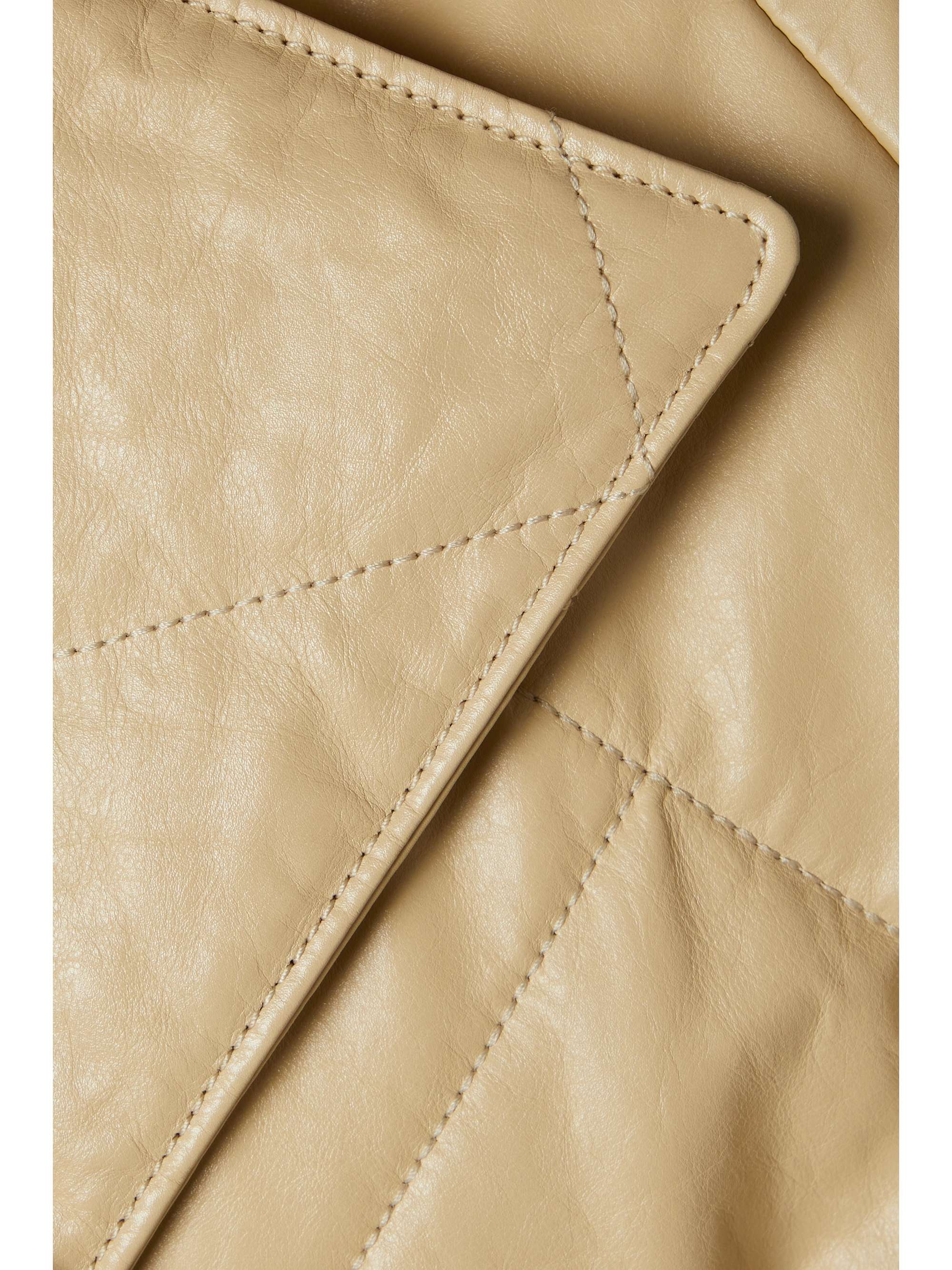 THE ROW Agathon belted quilted leather coat
