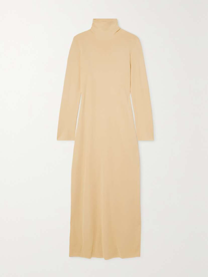 The Row Alicho Stretch-jersey Turtleneck Maxi Dress