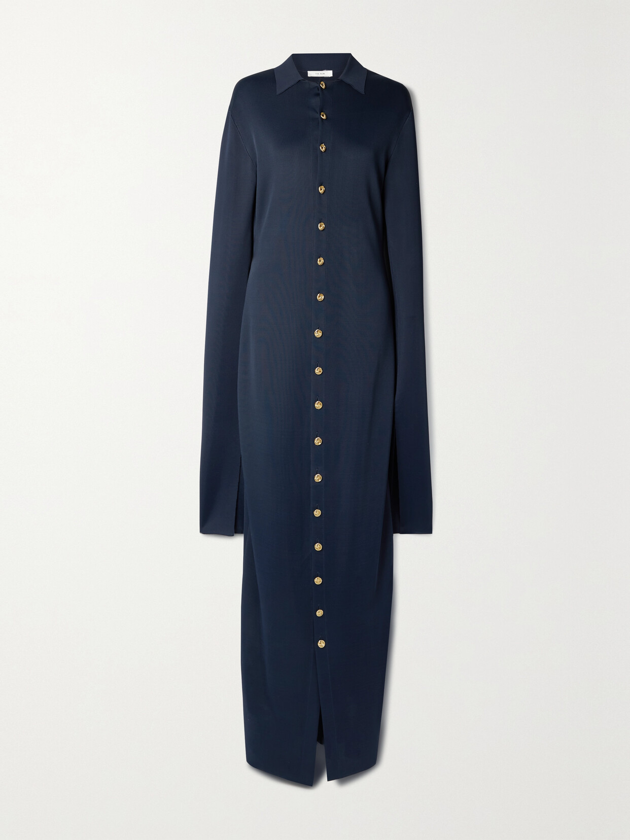 The Row - Carmelo Jersey Maxi Shirt Dress - Blue