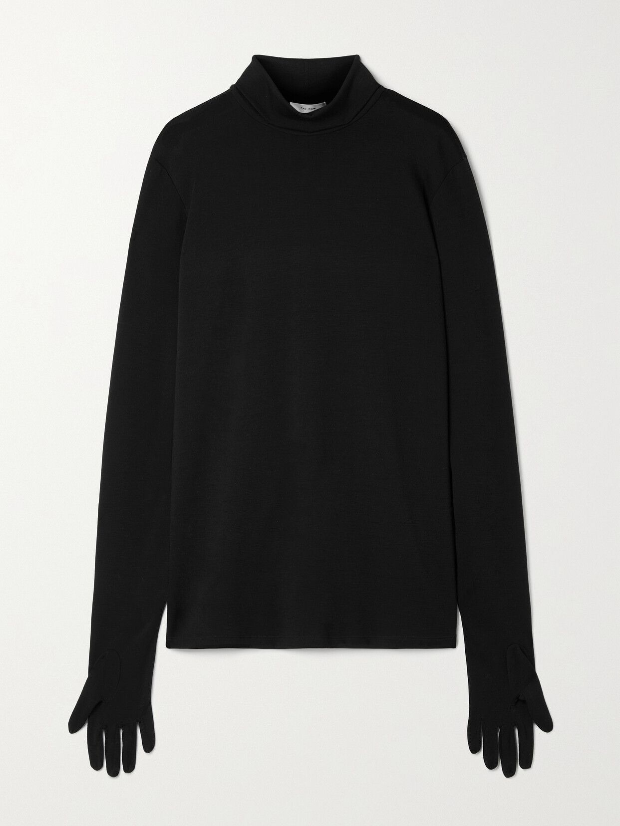The Row Aino Wool-blend Turtleneck Top - Black