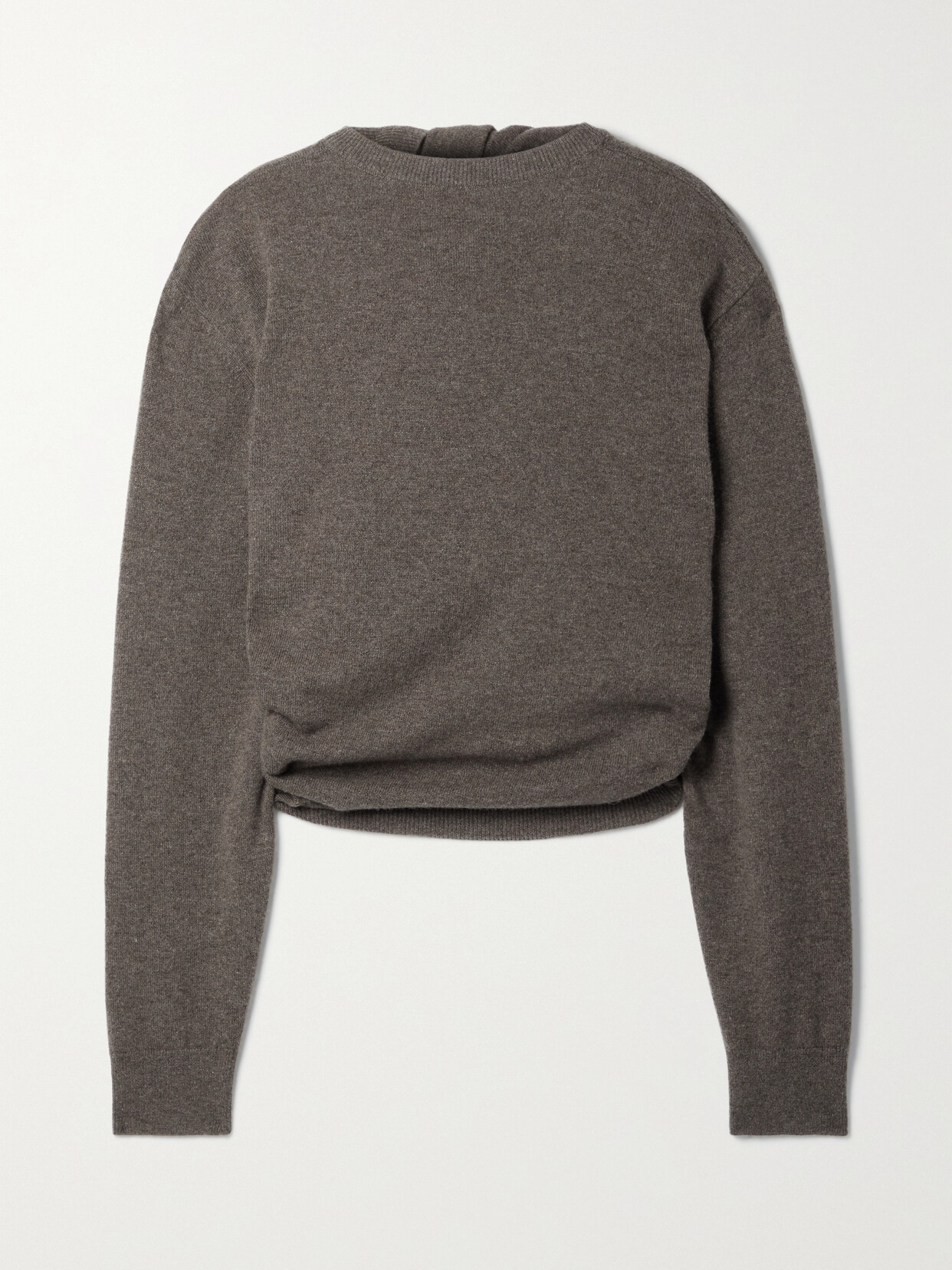 Shop The Row Laris Twisted Cashmere Sweater In Brown