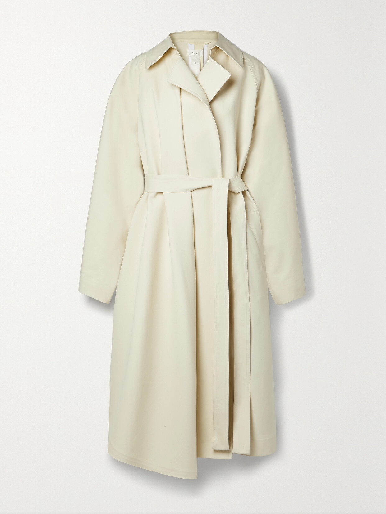 The Row - Maia Oversized Belted Wool And Cotton-blend Coat - Cream