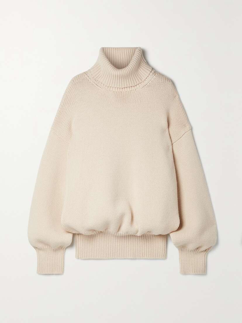 The Row Ludo Oversized Merino Wool-blend Turtleneck Sweater