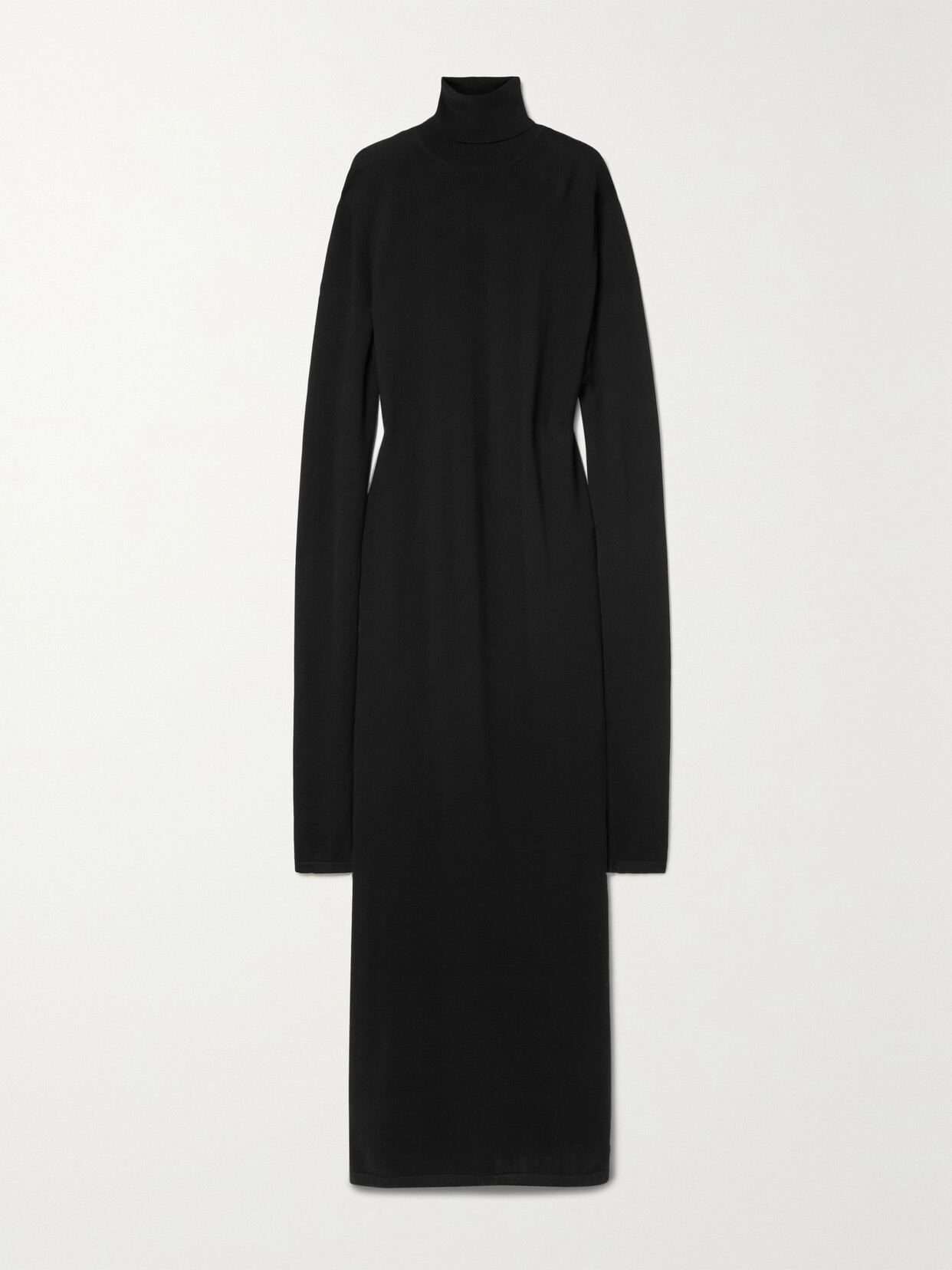 Shop The Row Alicia Wool Turtleneck Gown In Black