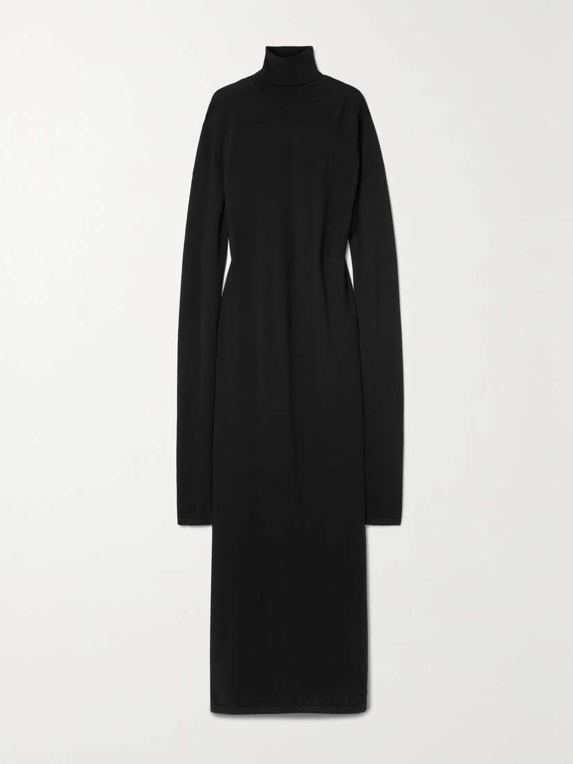 The Row Alicia Wool Turtleneck Gown