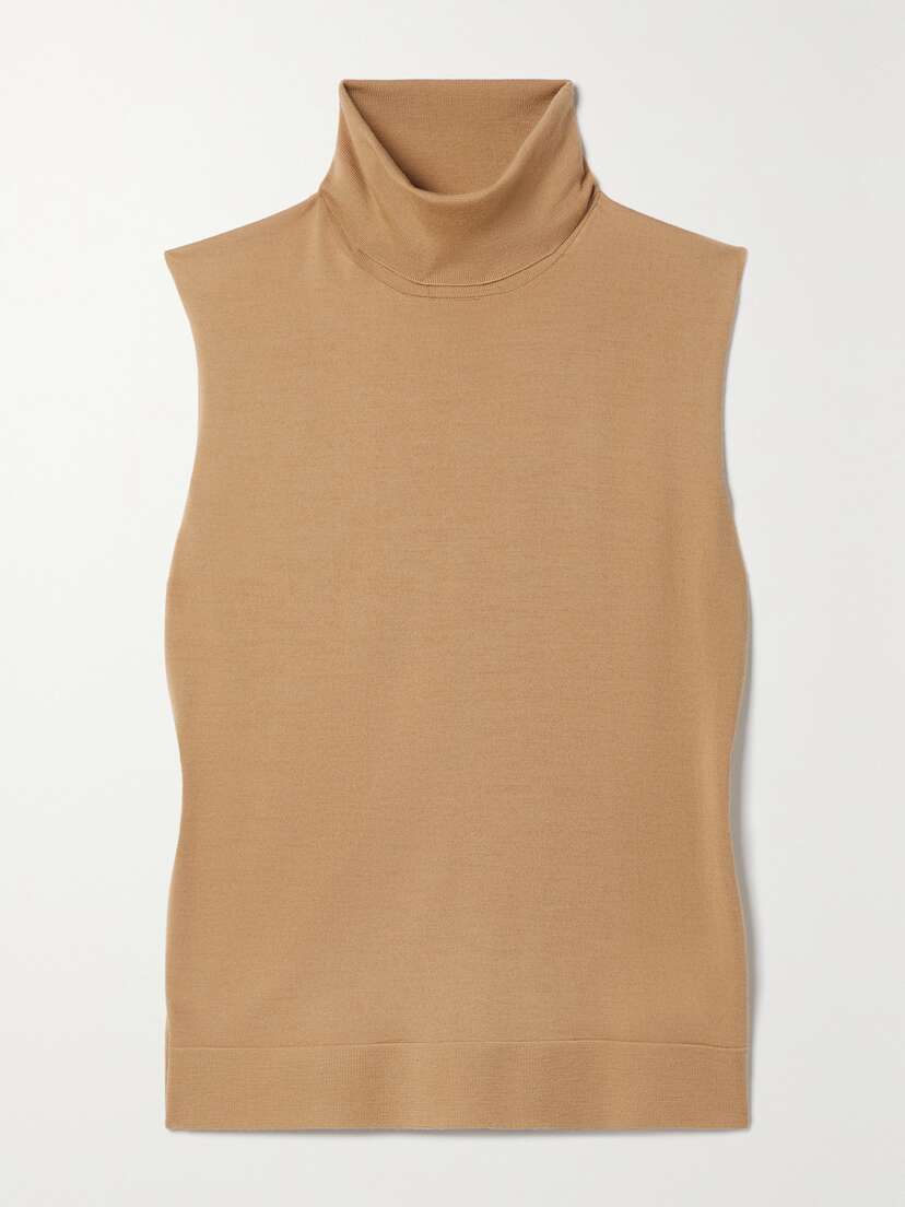 The Row Piita Wool Turtleneck Tank - x large