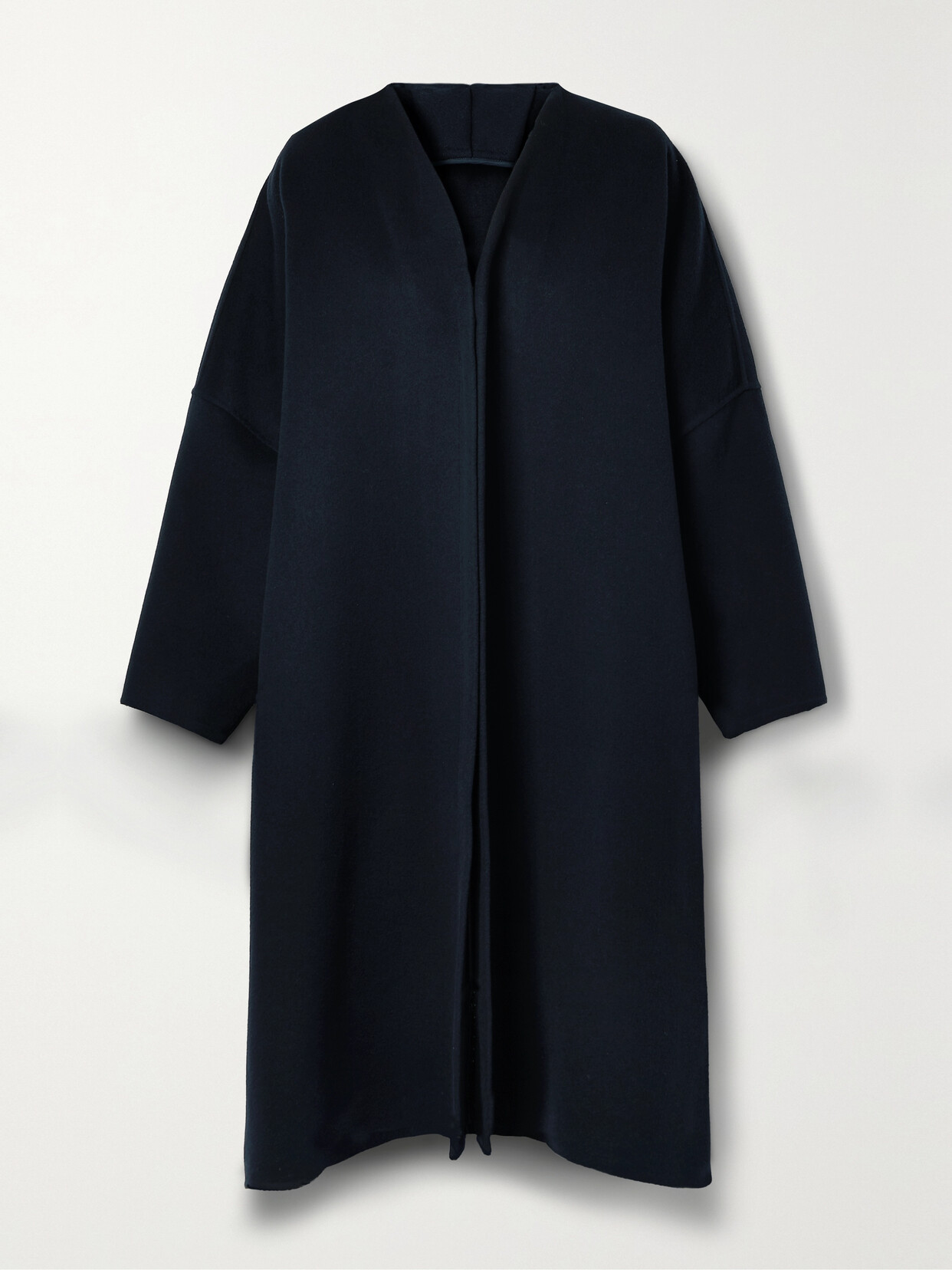 The Row Jaubert Oversized Cashmere Coat In Navy