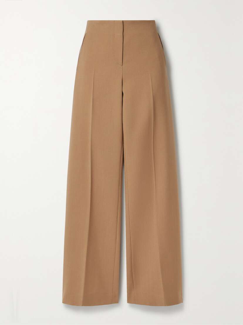 The Row Pipa Wool And Silk-blend Wide-leg Pants