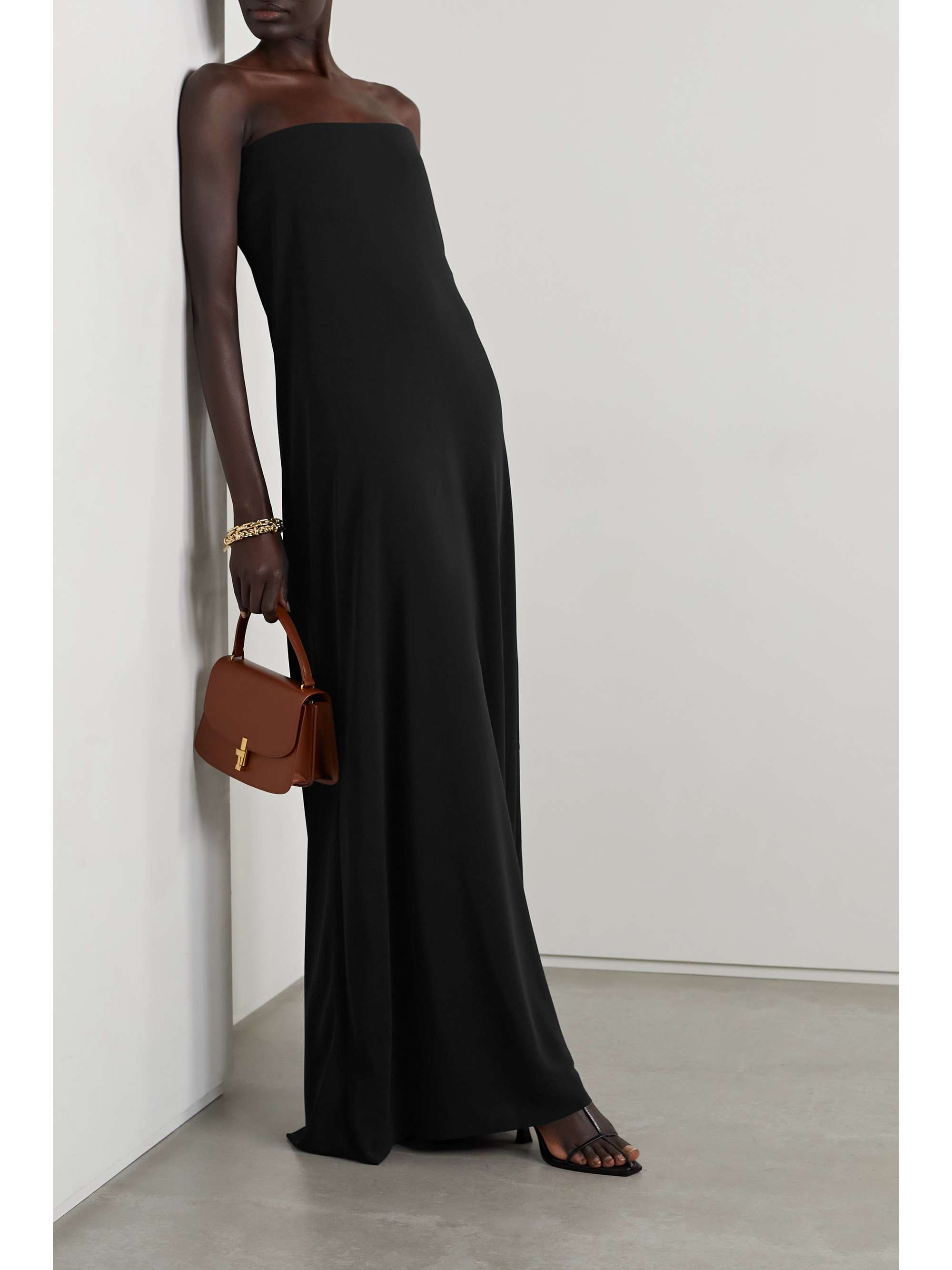 THE ROW Pau strapless jersey gown