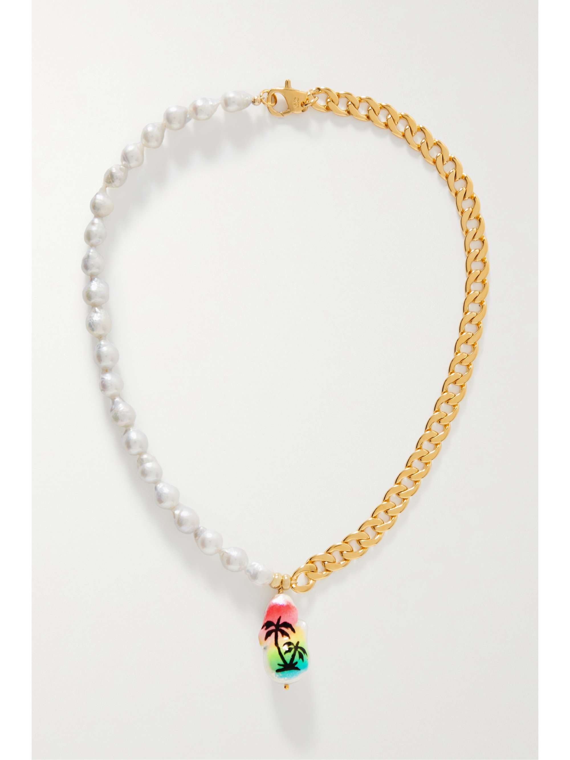 White Buena Vista gold-plated pearl 