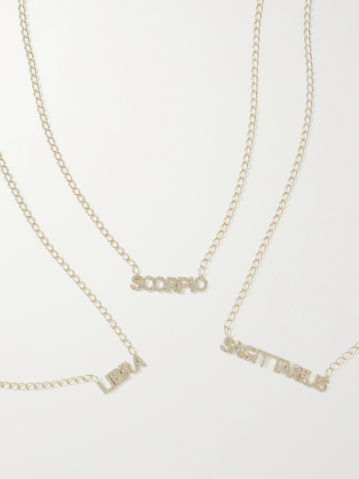 THE M JEWELERS ZODIAC GOLD DIAMOND NECKLACE