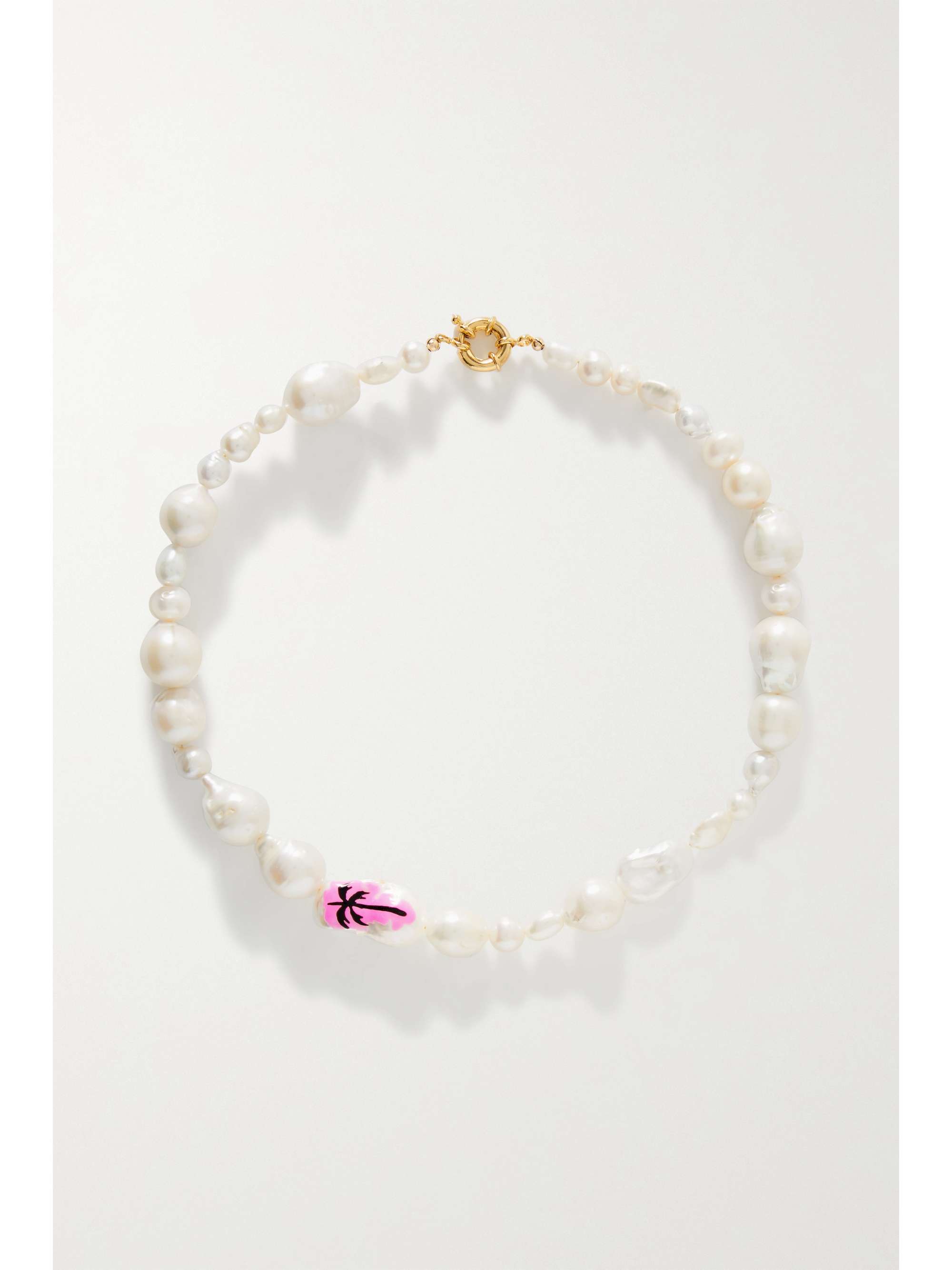 White Miami Vice gold-tone pearl 