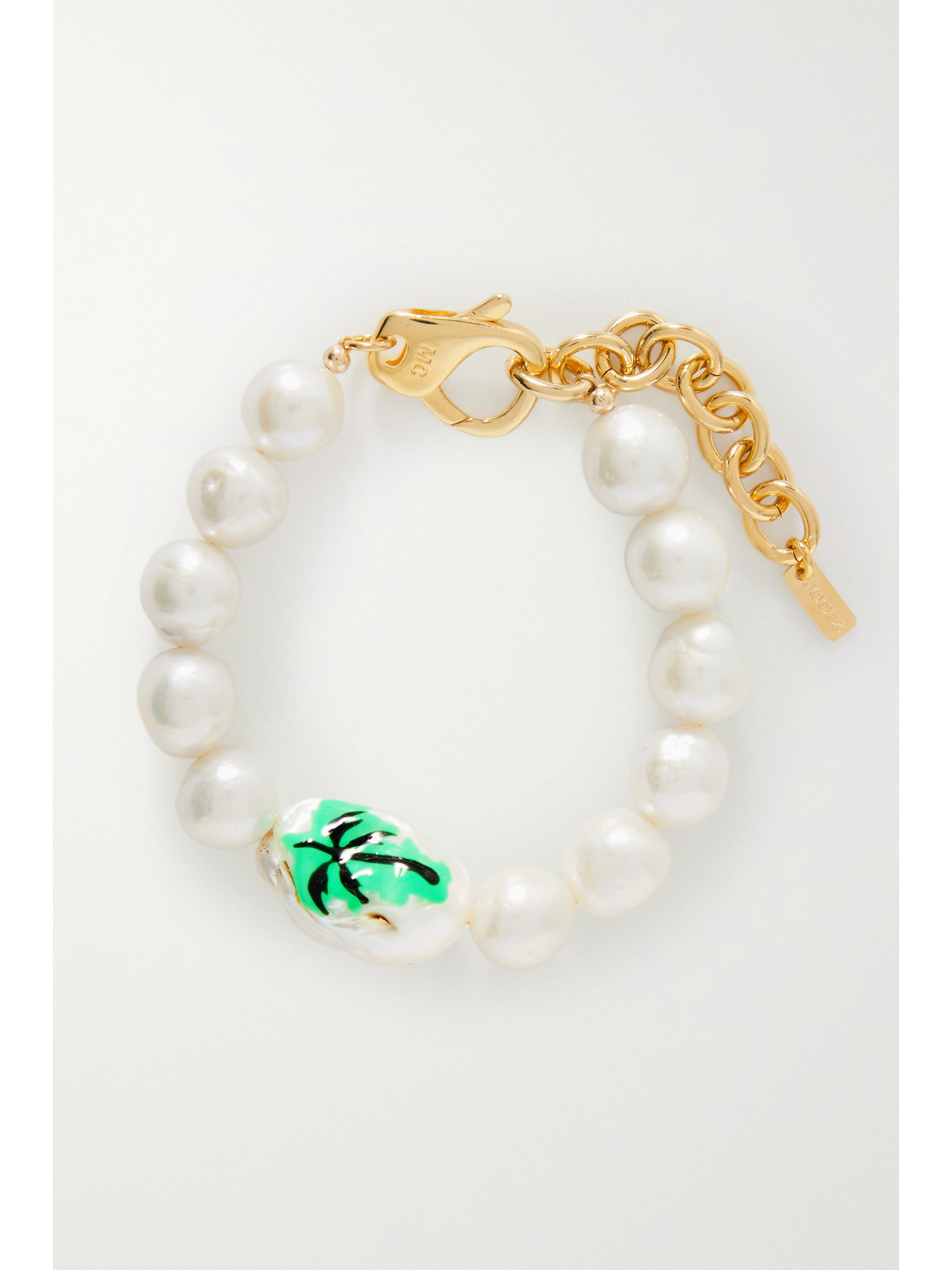 MARTHA CALVO MIAMI VICE GOLD-TONE PEARL BRACELET