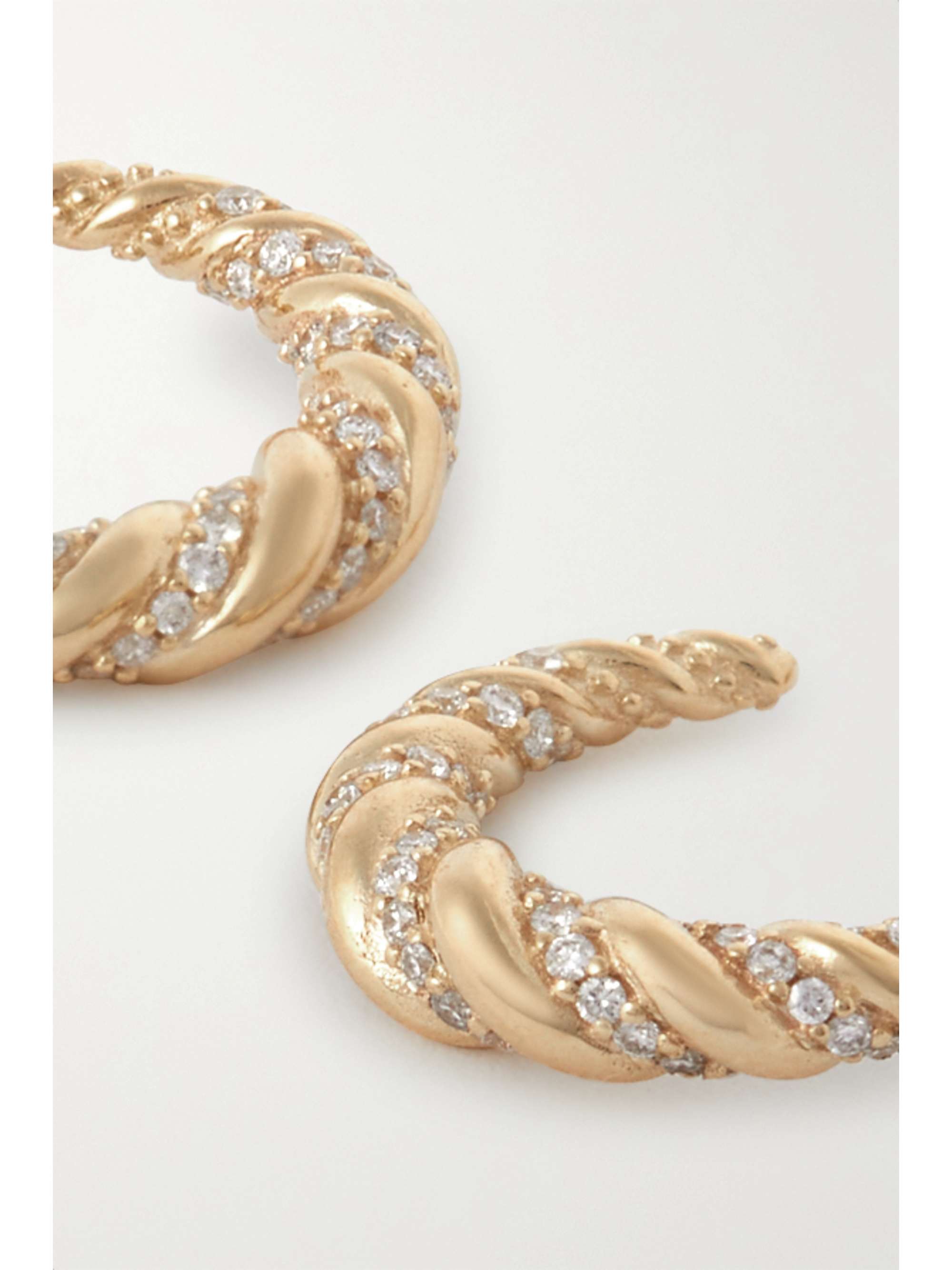 BY PARIAH Gold Linings 9-karat recycled gold diamond hoop earrings