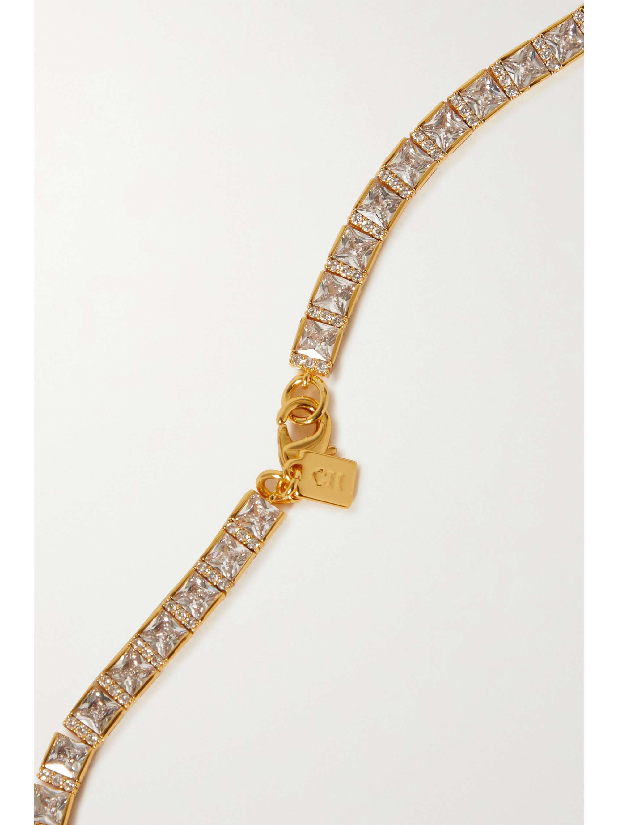 CRYSTAL HAZE JEWELRY Serena gold-plated cubic zirconia necklace