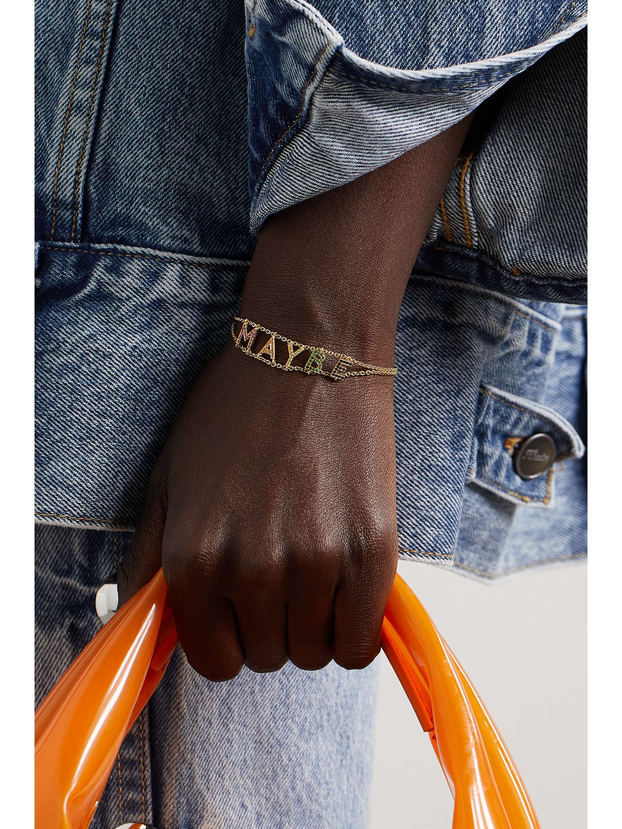 ROXANNE FIRST Maybe 14-karat rose gold sapphire bracelet