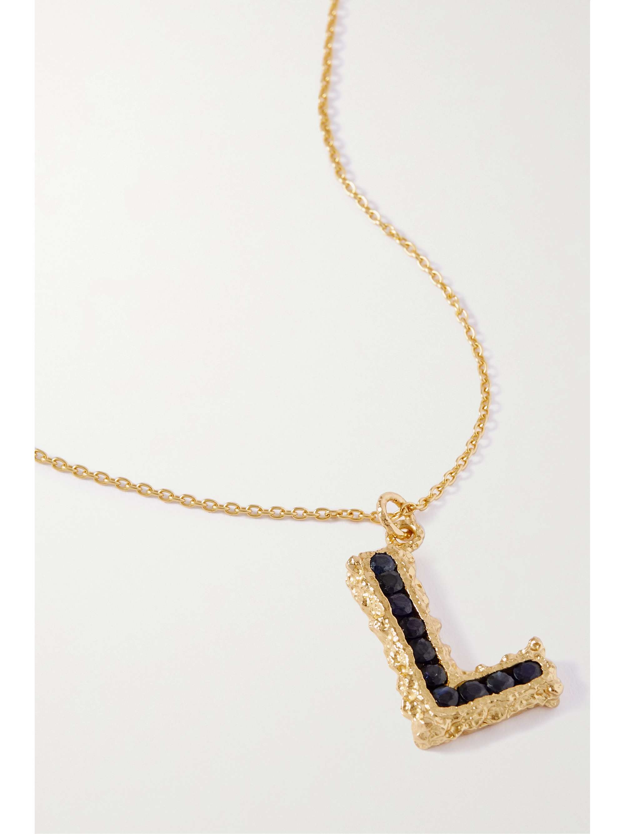 PACHAREE Alphabet gold-plated sapphire necklace