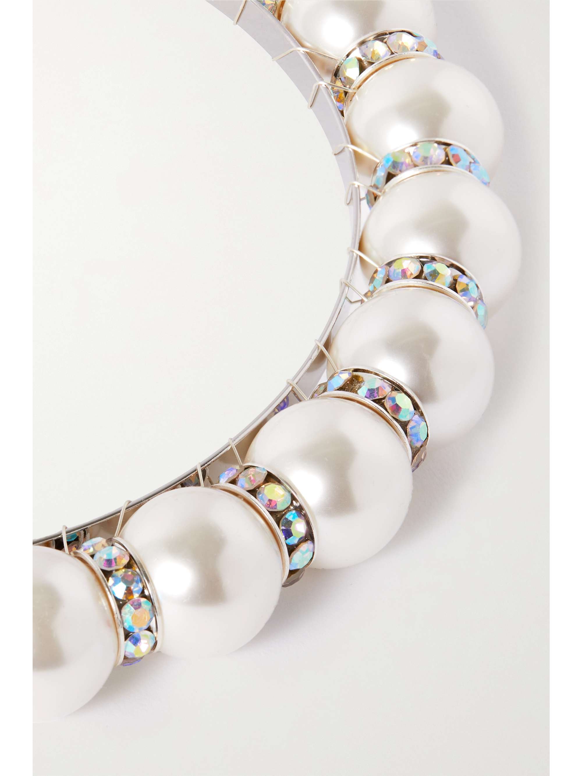 PEARL OCTOPUSS.Y Embellished silver-tone headband