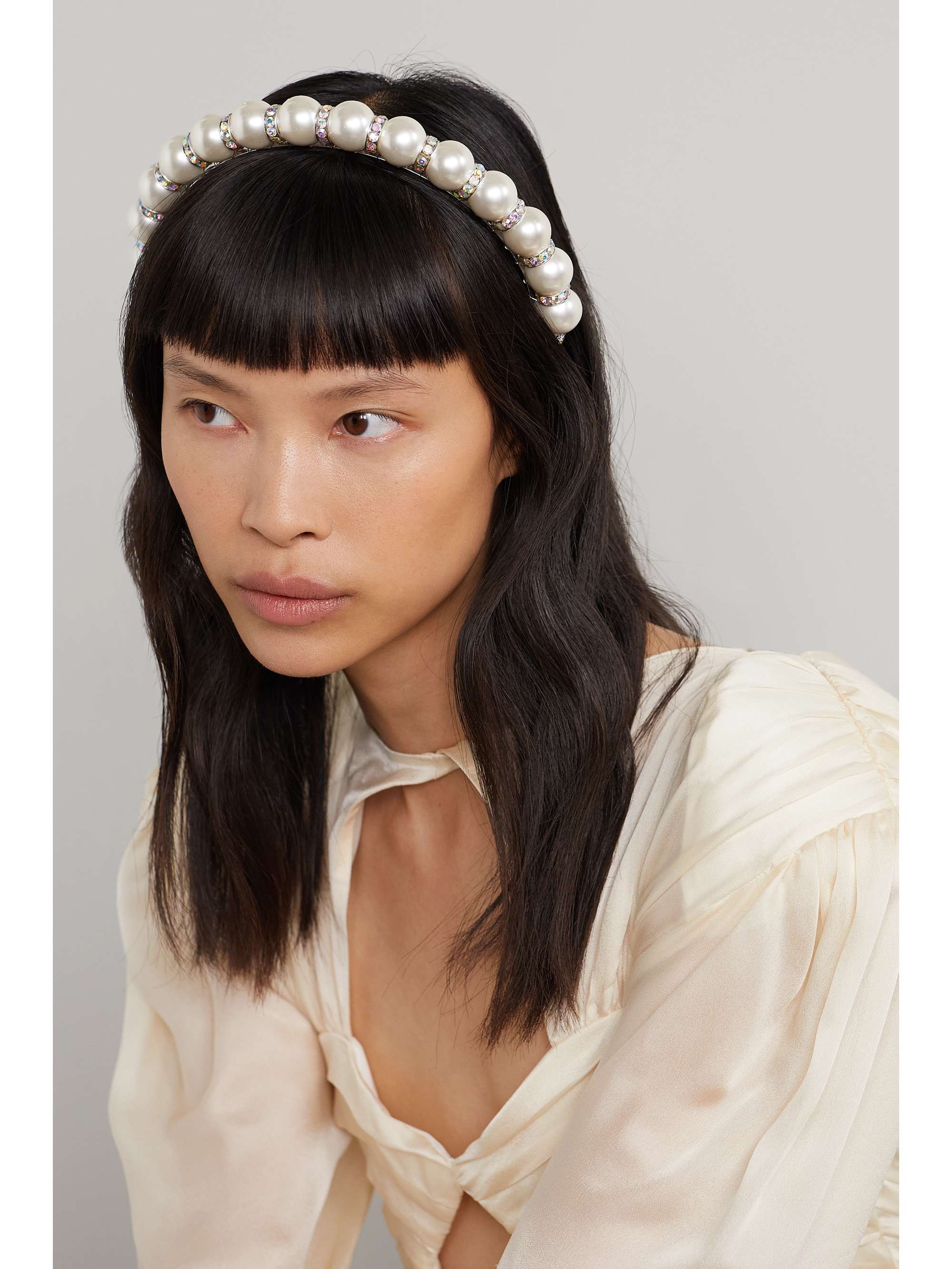 PEARL OCTOPUSS.Y Embellished silver-tone headband