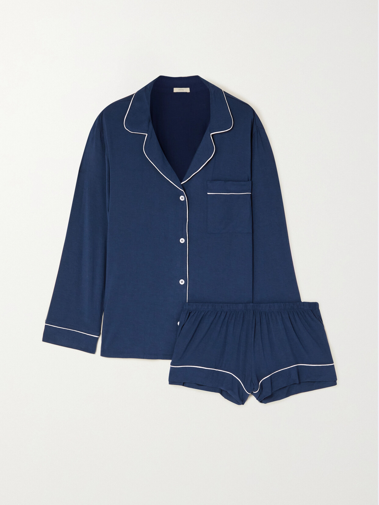 Eberjey Gisele Stretch-modal Jersey Pajama Set In Blue