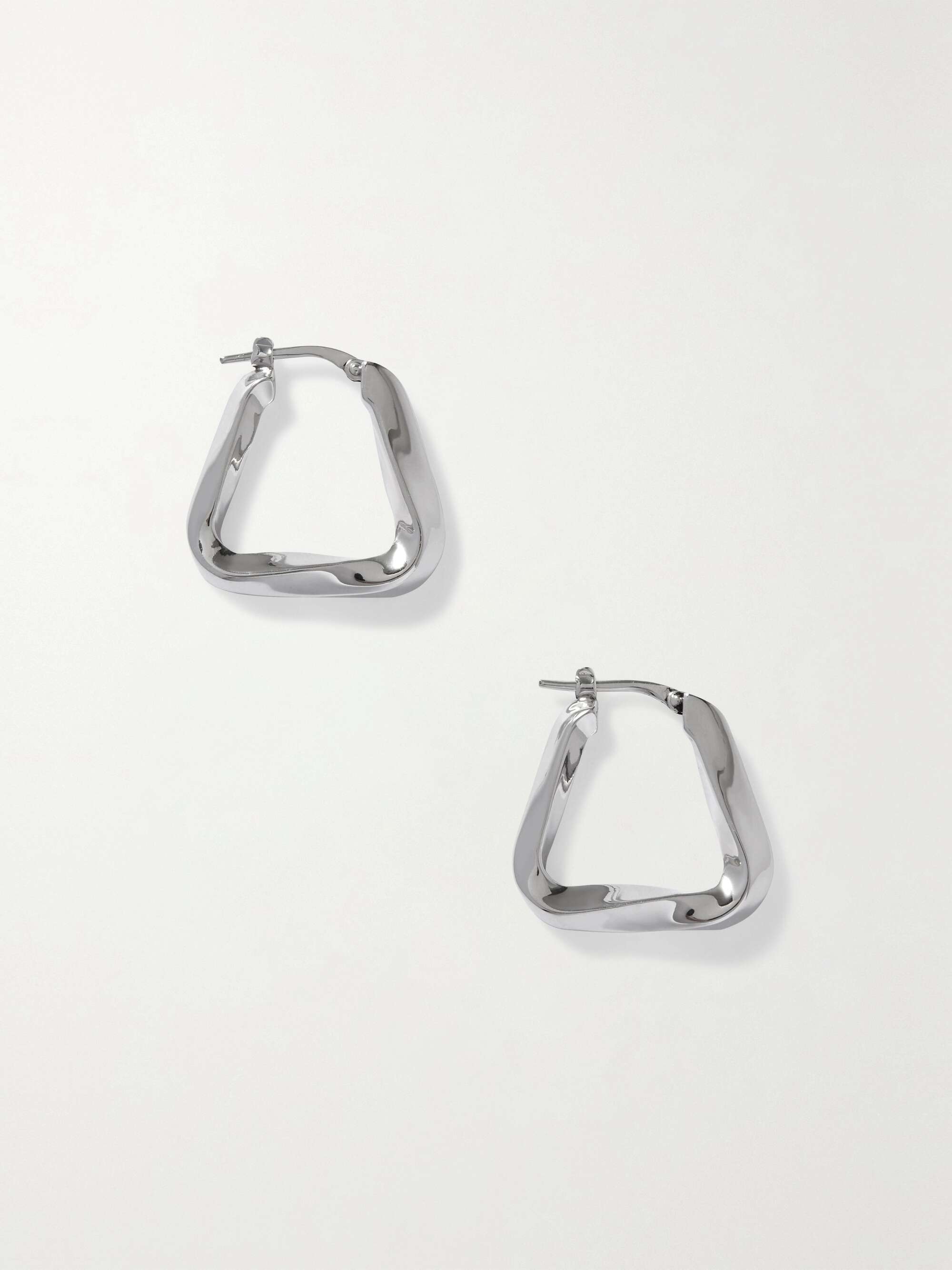 BOTTEGA VENETA Silver hoop earrings | NET-A-PORTER