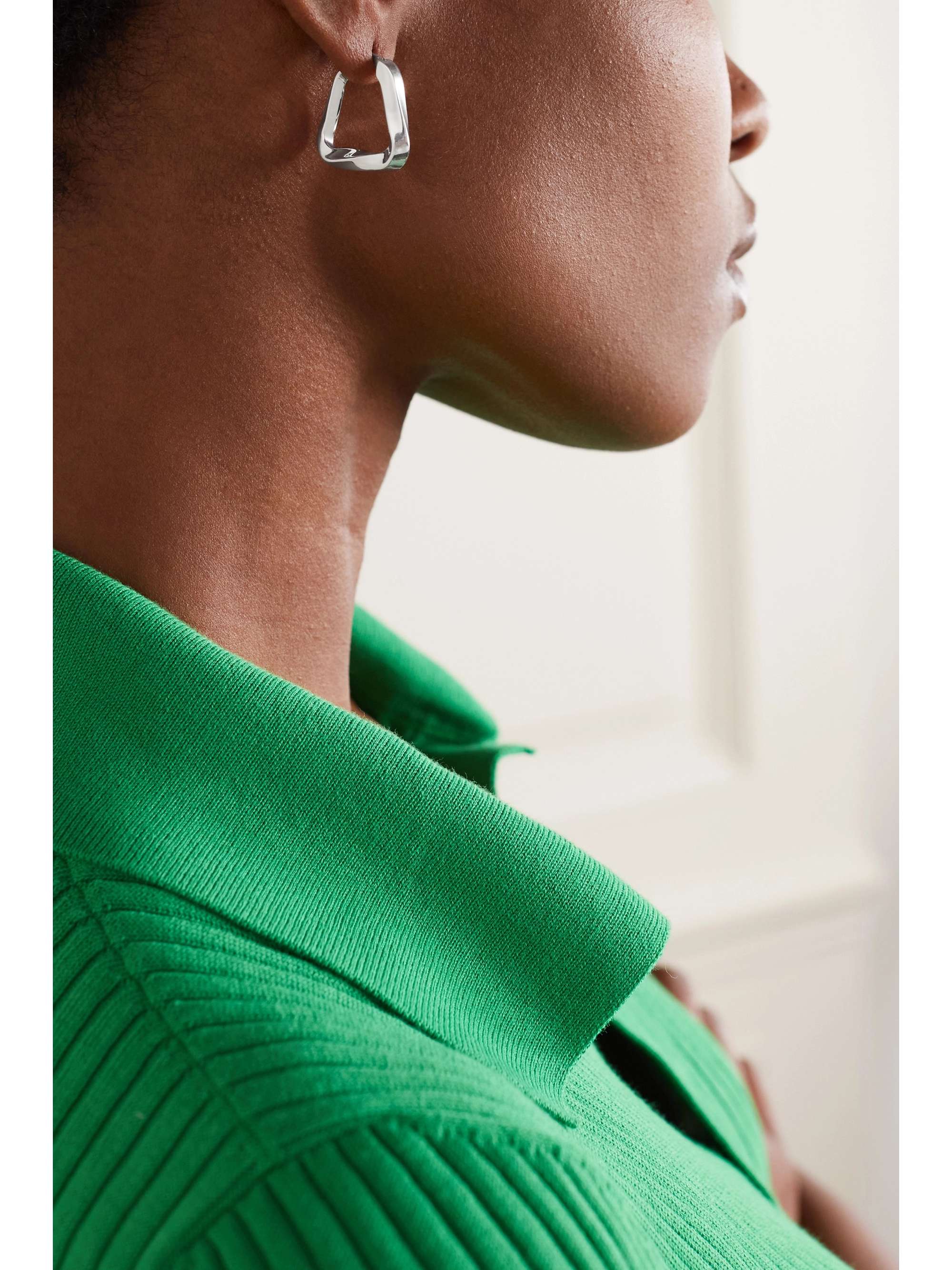 BOTTEGA VENETA Silver hoop earrings