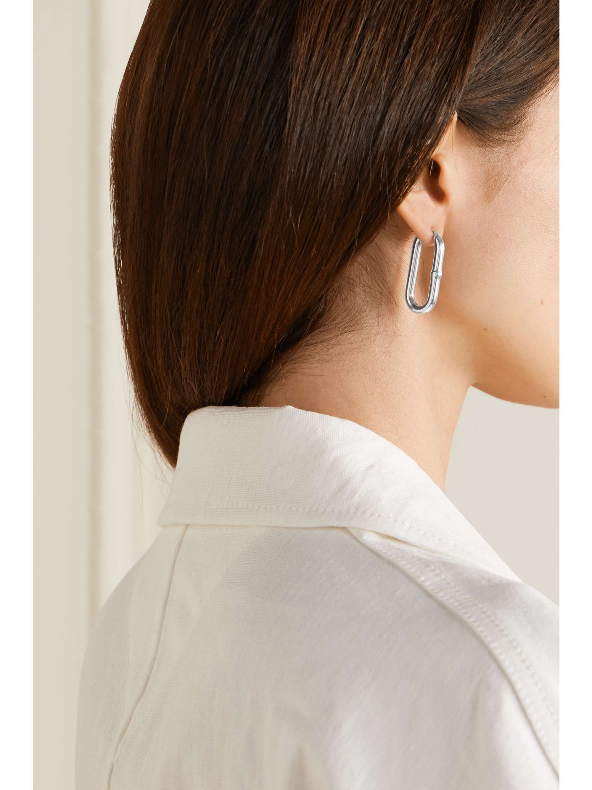 BOTTEGA VENETA Silver hoop earrings