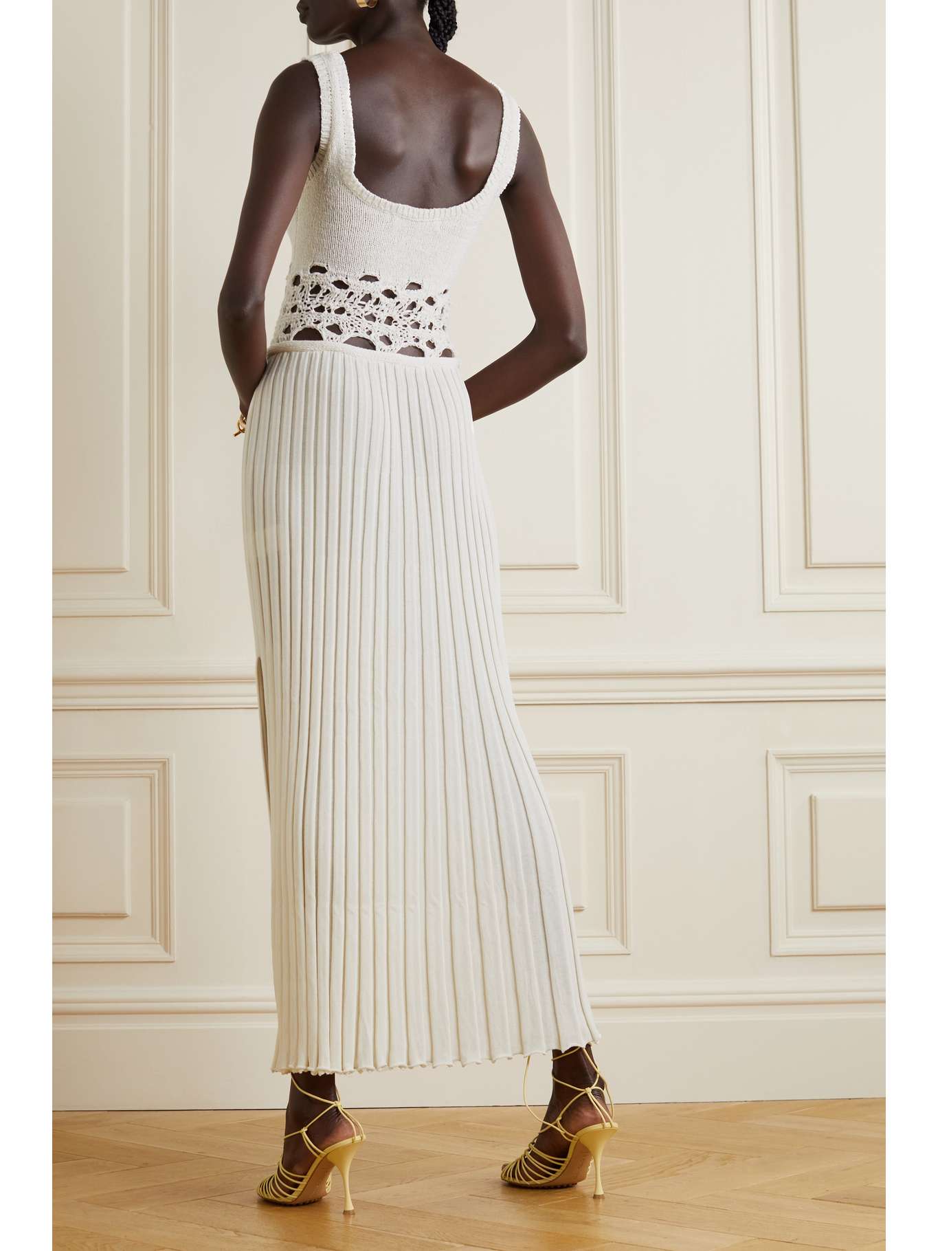 CHRISTOPHER ESBER Cutout crochetknit maxi dress NETAPORTER