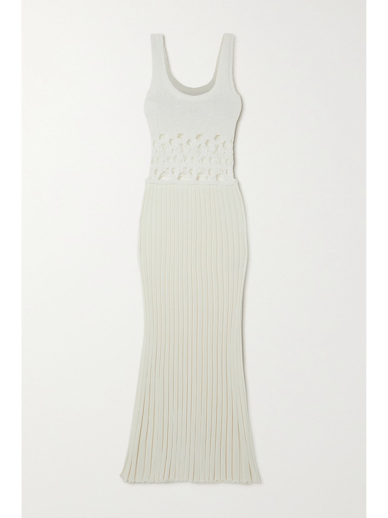 Christopher Esber Cutout Crochet-knit Maxi Dress - White