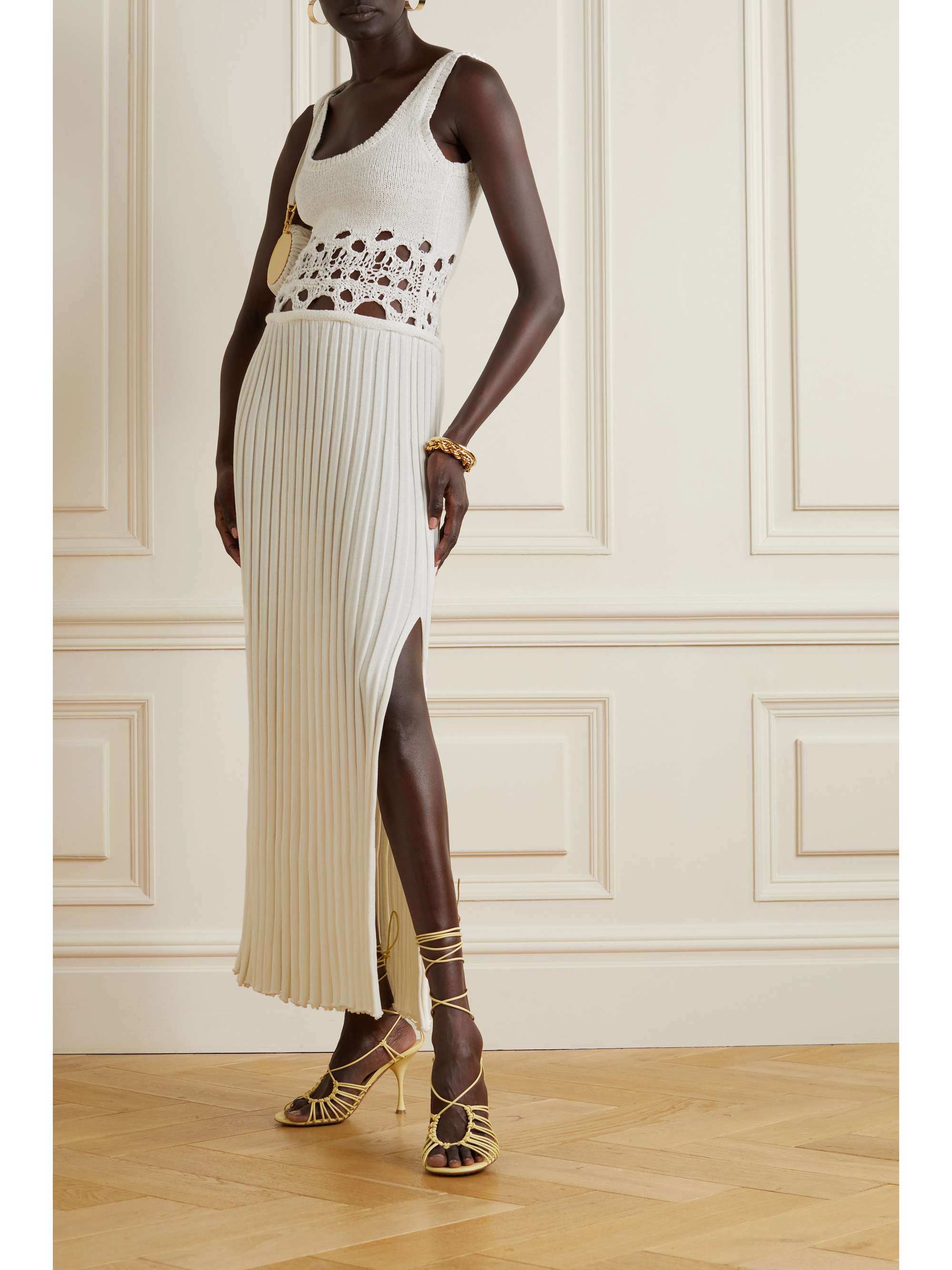 CHRISTOPHER ESBER Cutout crochetknit maxi dress NETAPORTER