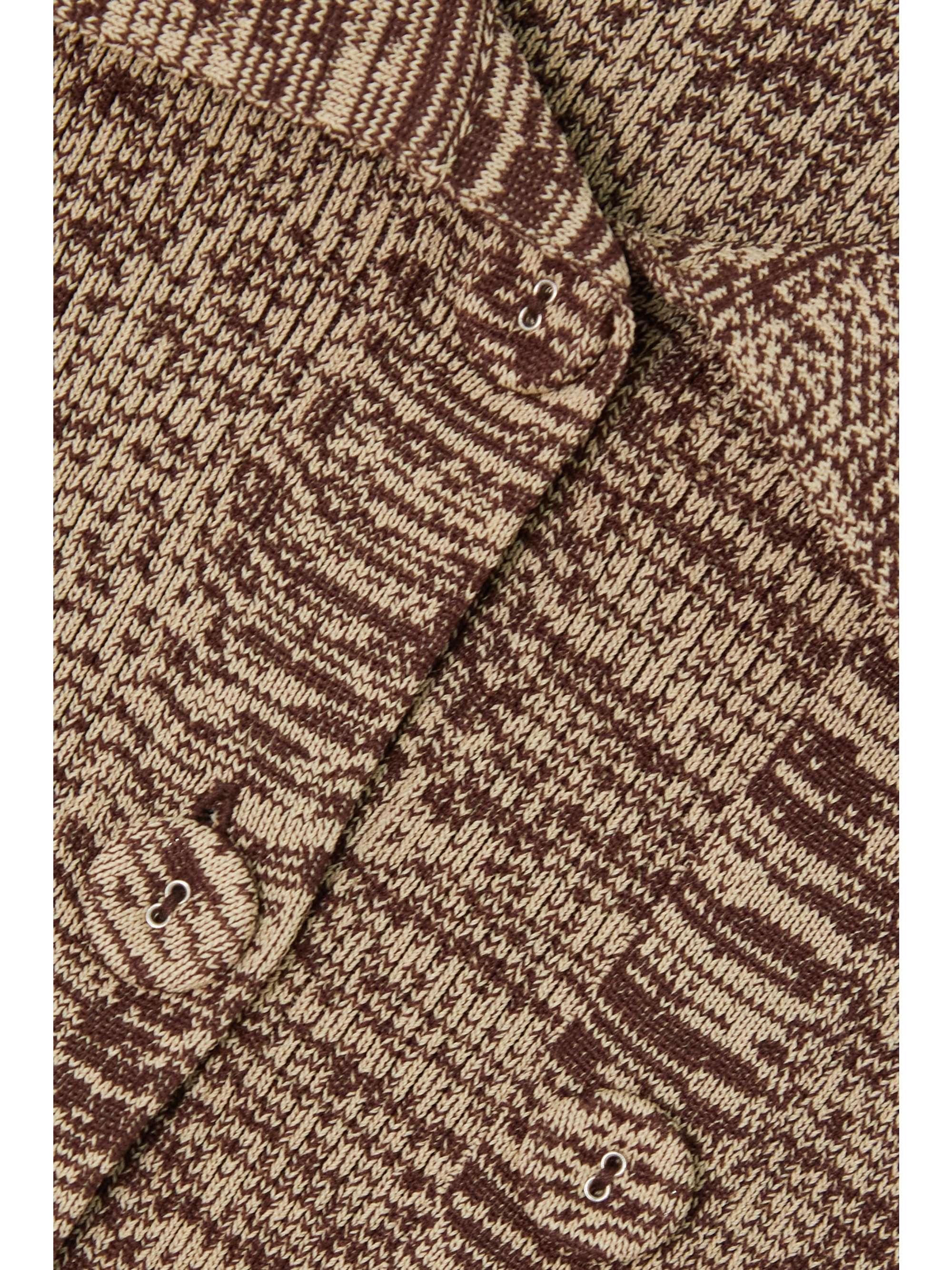 CHRISTOPHER ESBER Cropped mélange ribbed-knit cardigan