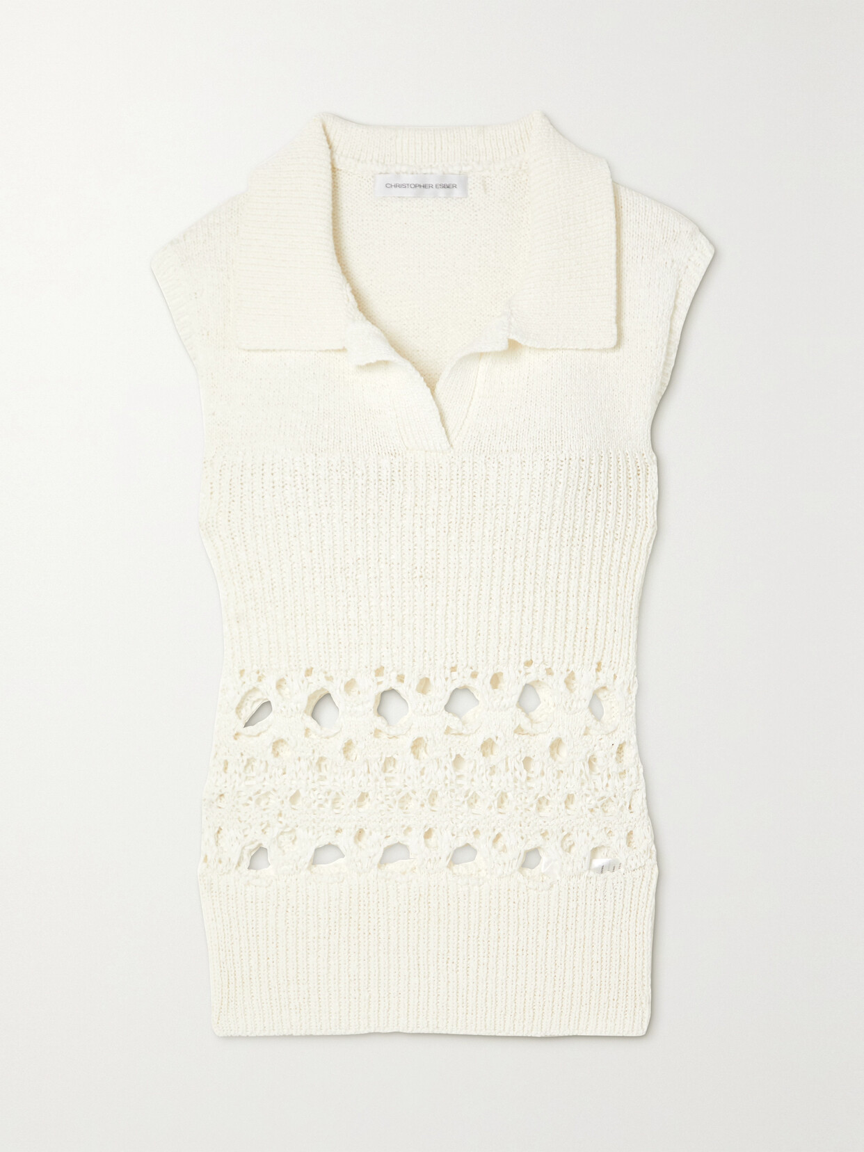 Crochet-knit Top