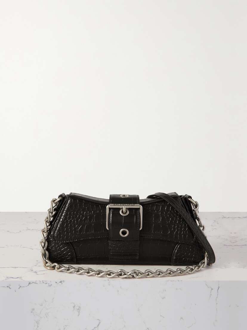 Balenciaga Lindsay Small Croc-effect Leather Shoulder Bag