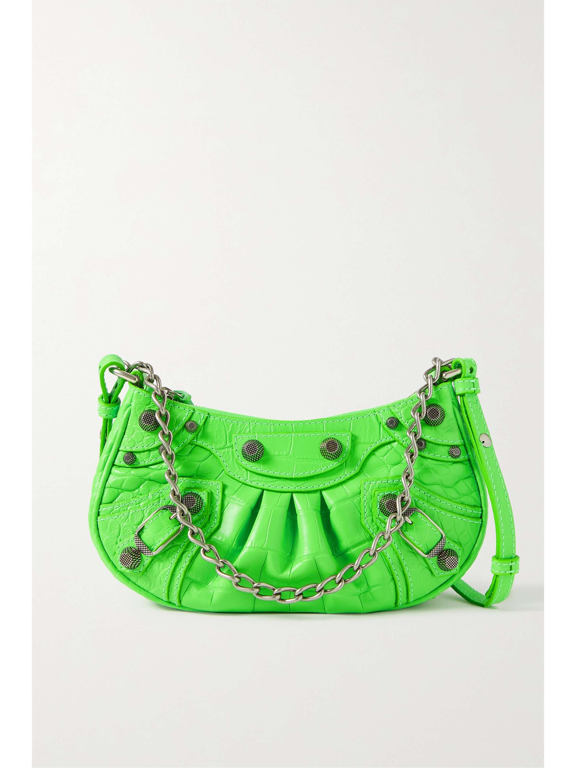 Spænding abstrakt Kristendom BALENCIAGA Le Cagole Mini studded croc-effect leather shoulder bag |  NET-A-PORTER