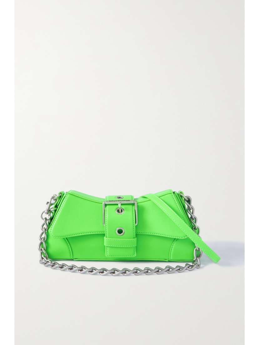 Balenciaga Lindsay Small Buckled Leather Shoulder Bag