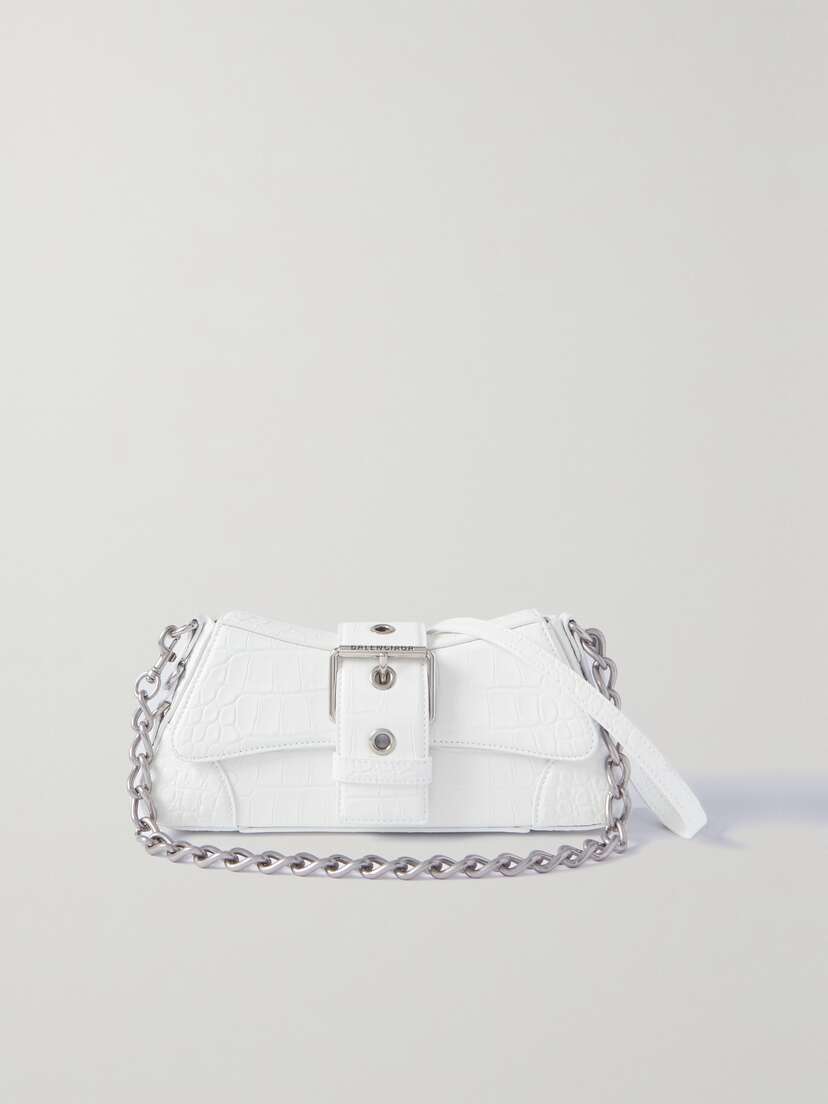 Balenciaga Lindsay Small Croc-effect Leather Shoulder Bag