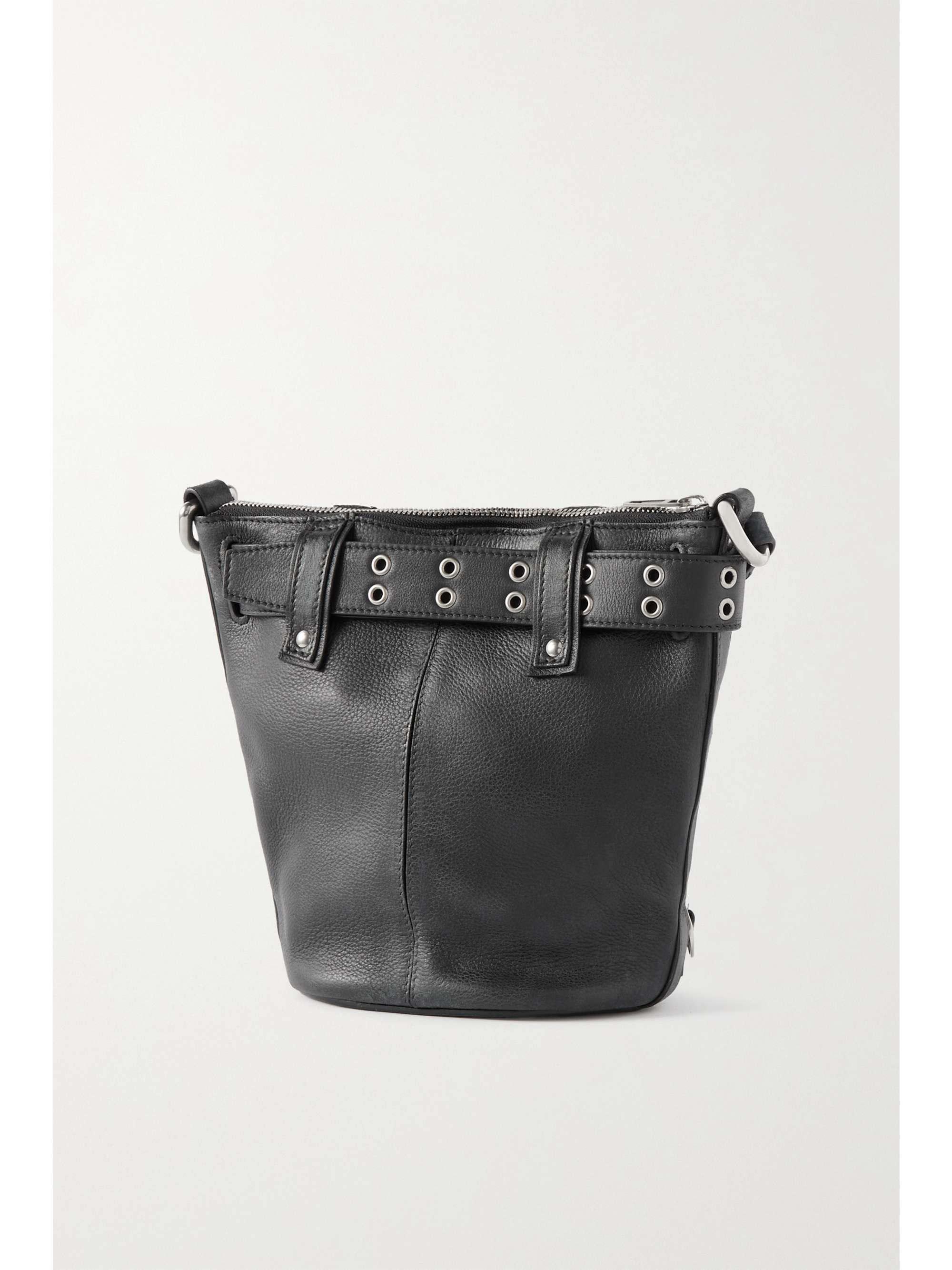BALENCIAGA Emo XS buckled textured-leather bucket bag