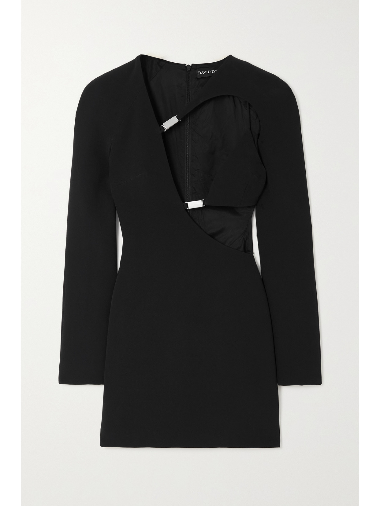 David Koma Cutout Asymmetric Jersey Mini Dress In Unknown