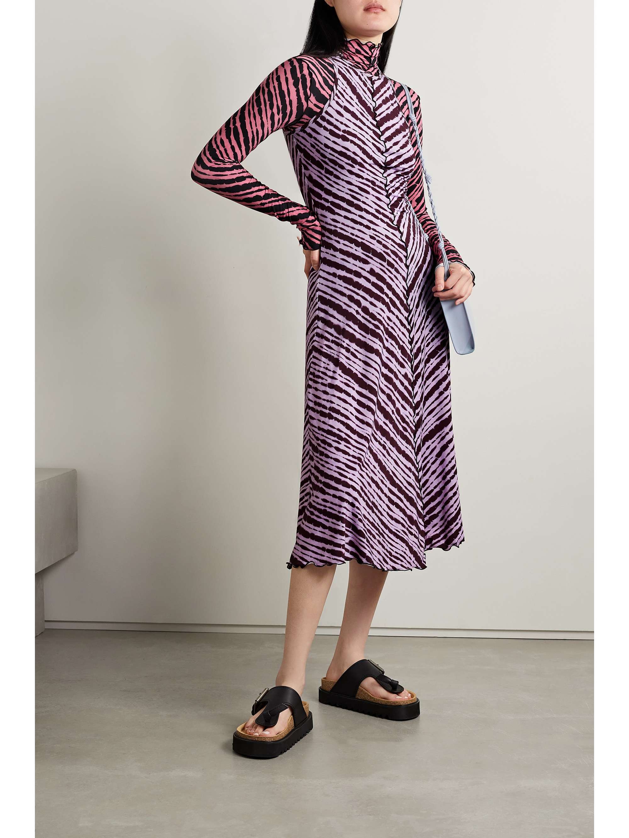 PROENZA SCHOULER WHITE LABEL Tie-dyed stretch-jersey maxi dress