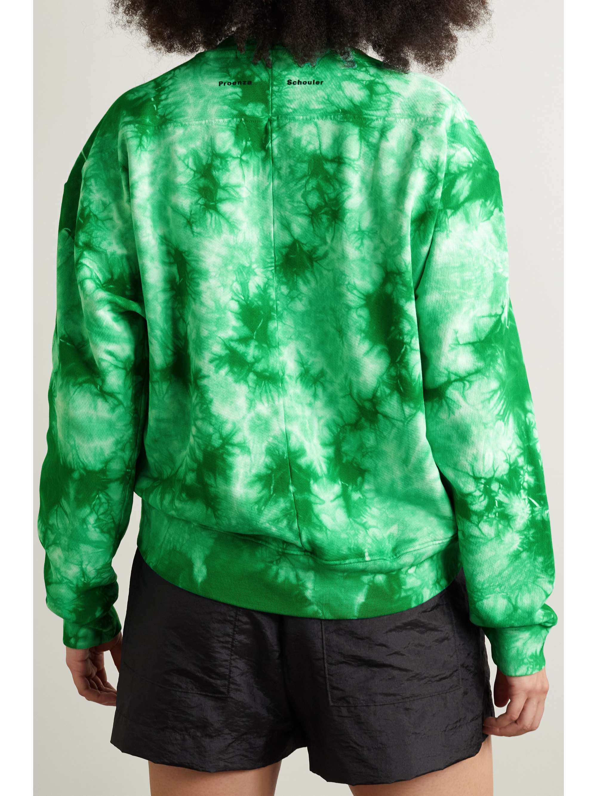 Green Tie-dyed cotton-jersey sweatshirt 