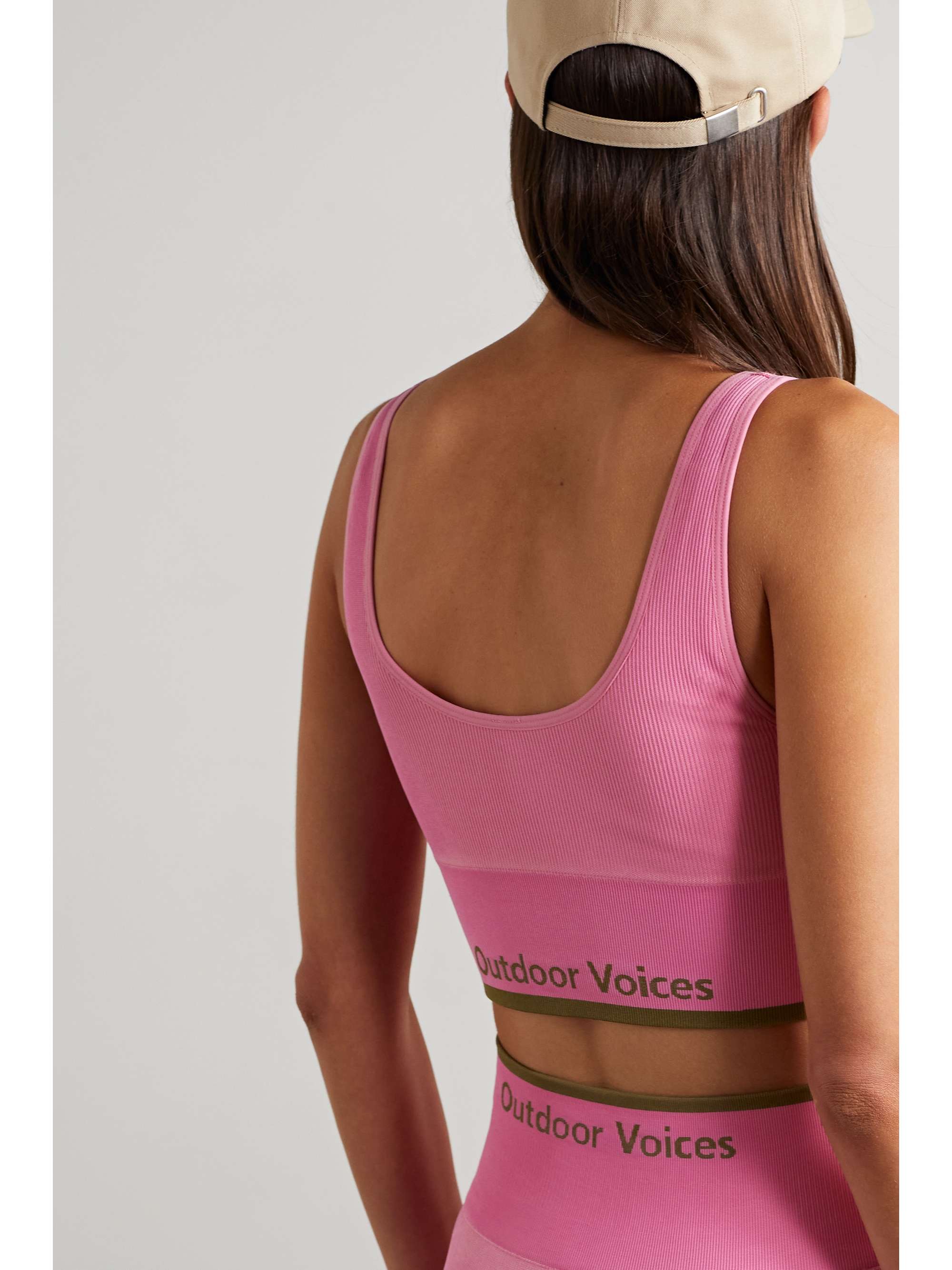 OUTDOOR VOICES Ribbed stretch sports bra