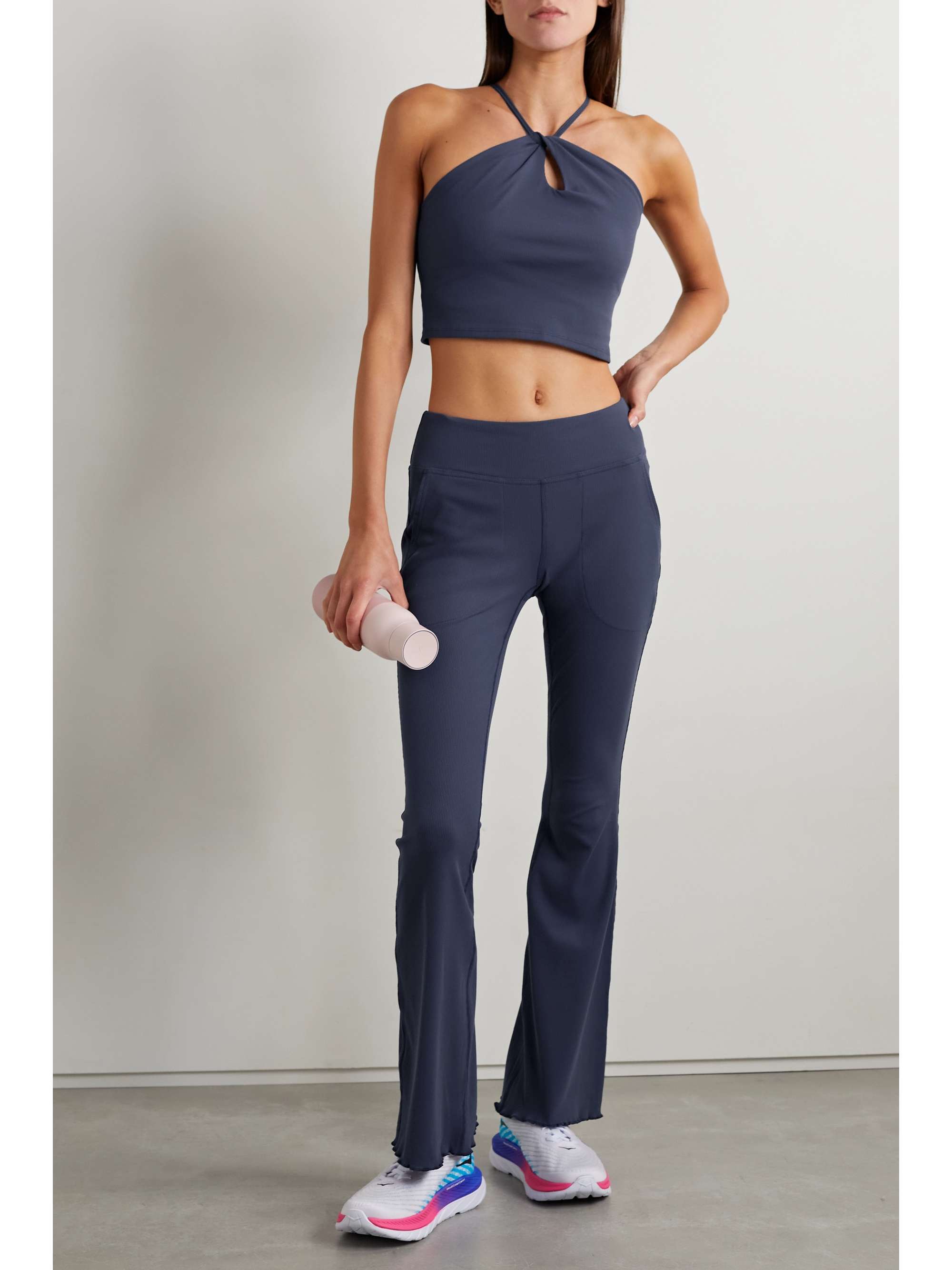 OUTDOOR VOICES Ribbed SuperForm flared pants