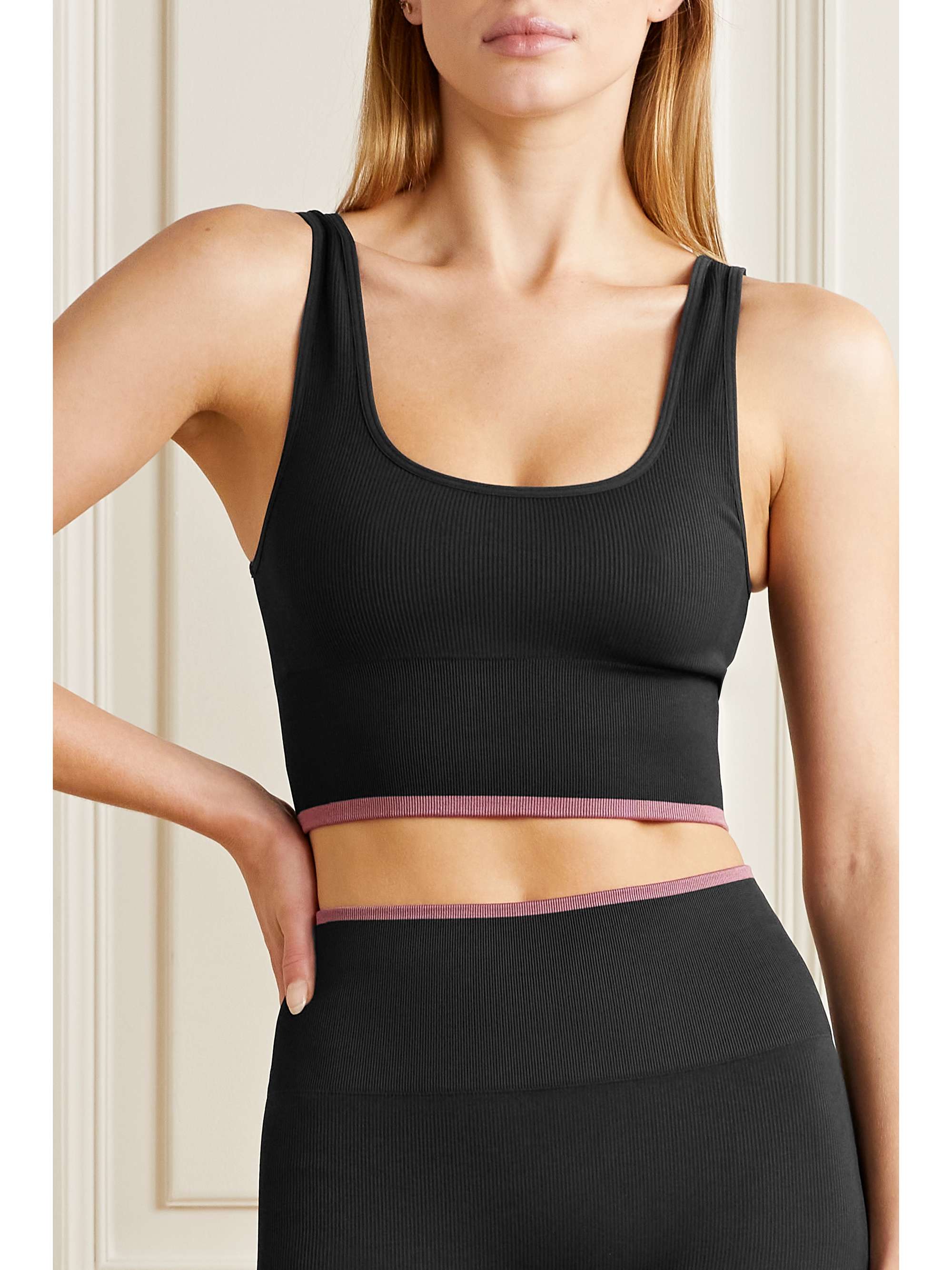 OUTDOOR VOICES Ribbed stretch sports bra